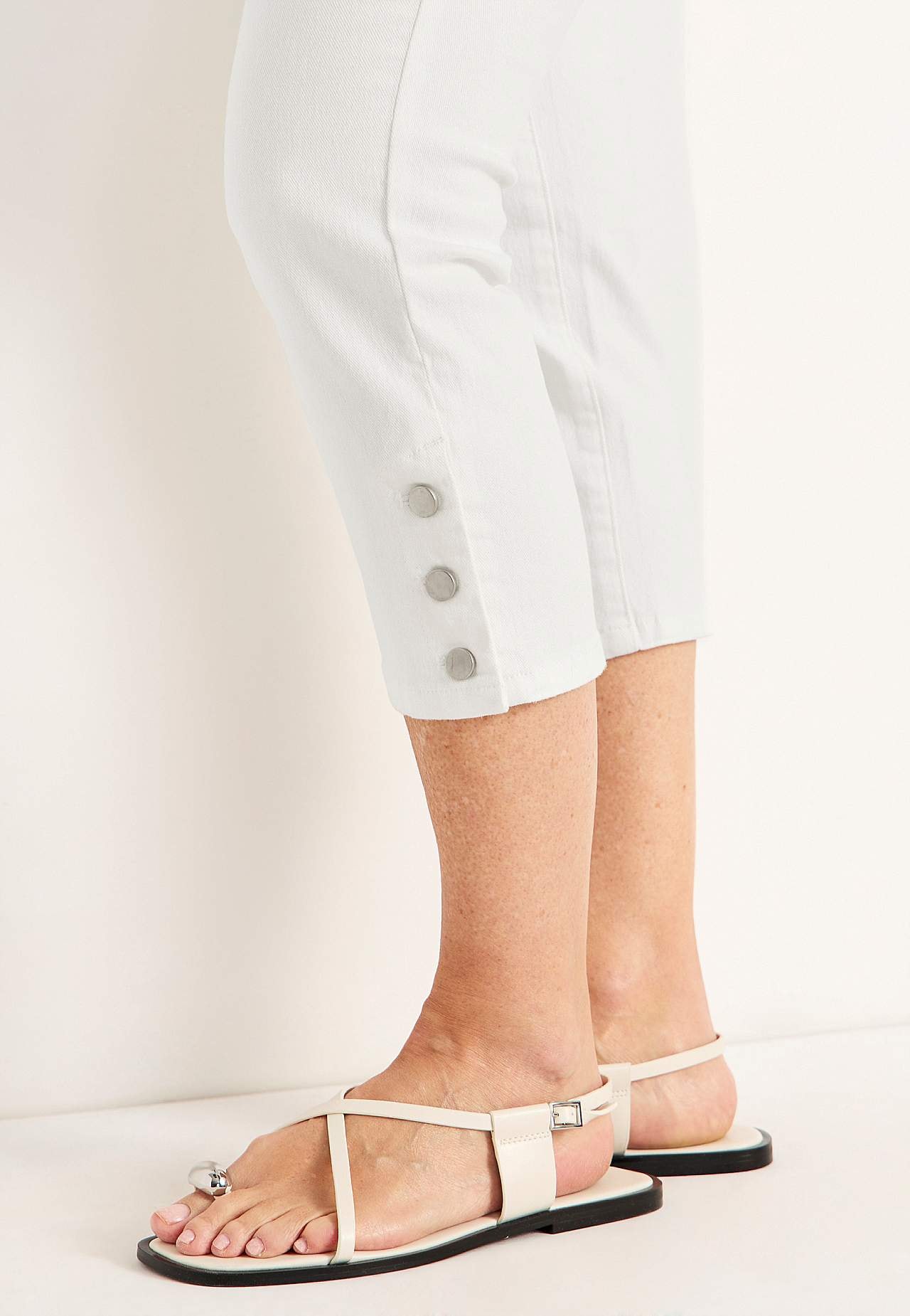 Cropped Jeans mit Fünf-Taschen-Design
