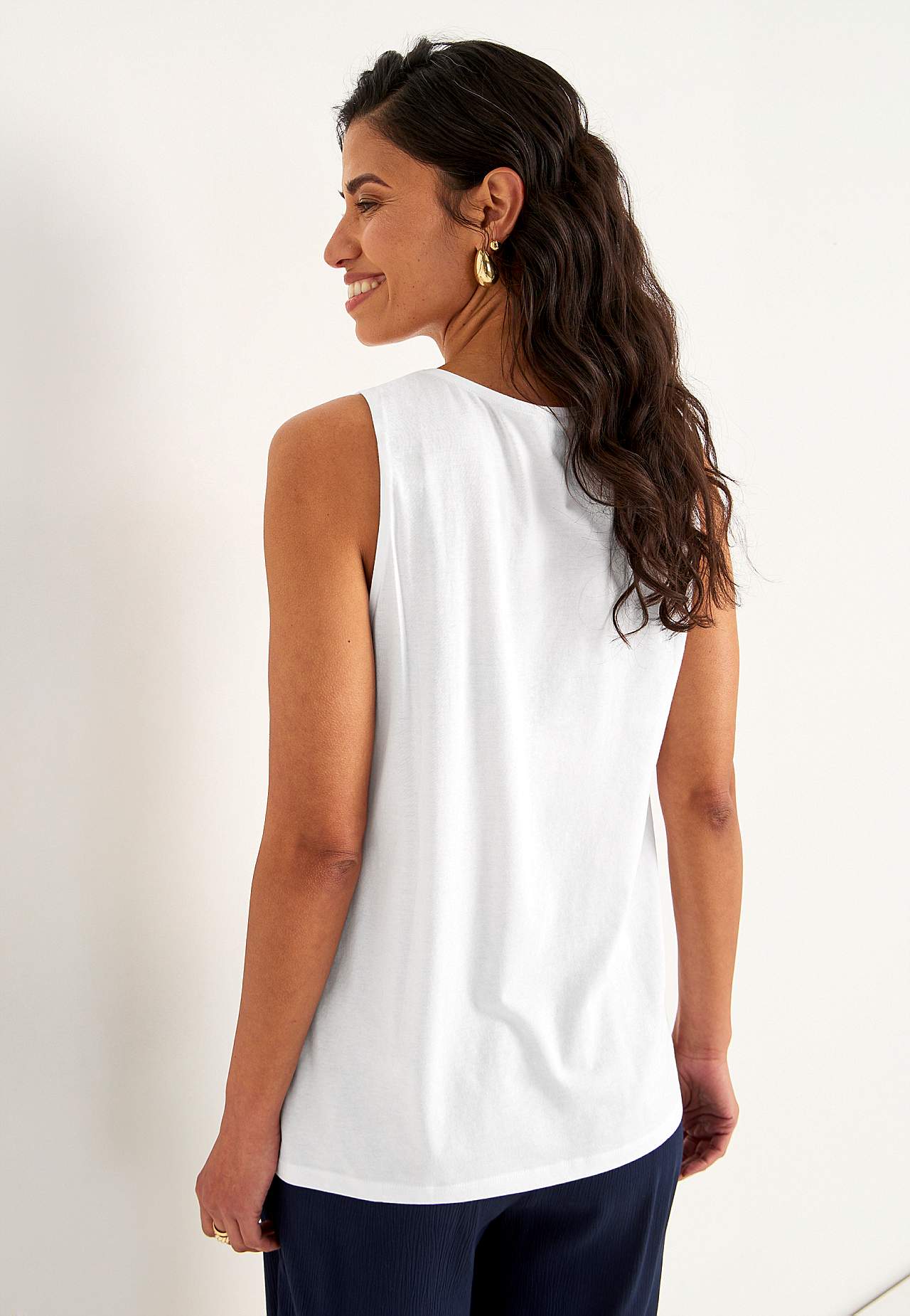 Tanktop mit dekorativer Biese