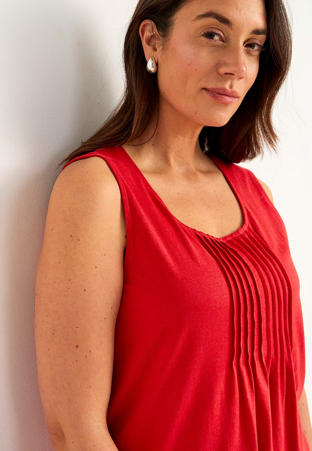 Tanktop mit dekorativer Biese