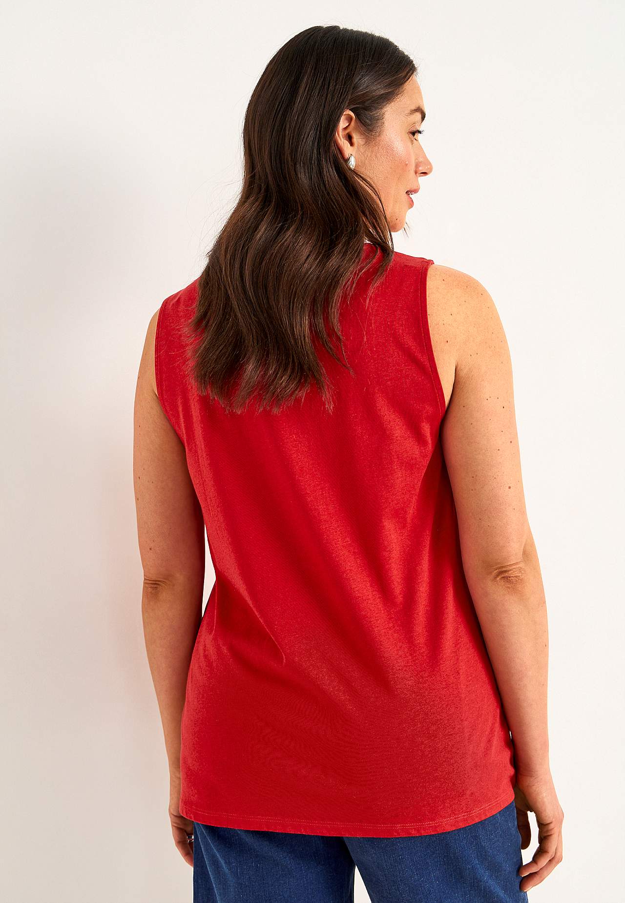 Tanktop mit dekorativer Biese