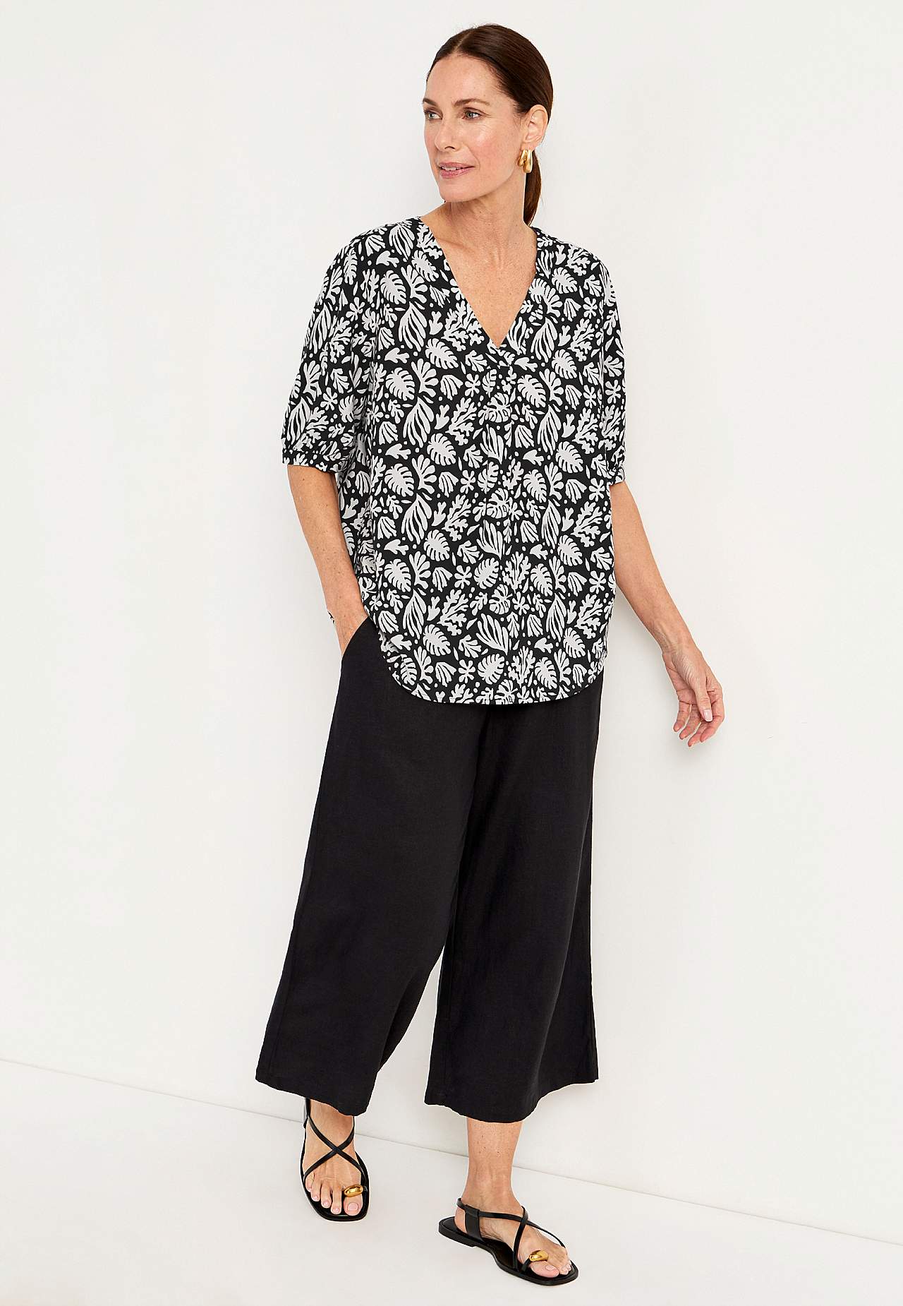 Kurzärmlige Bluse