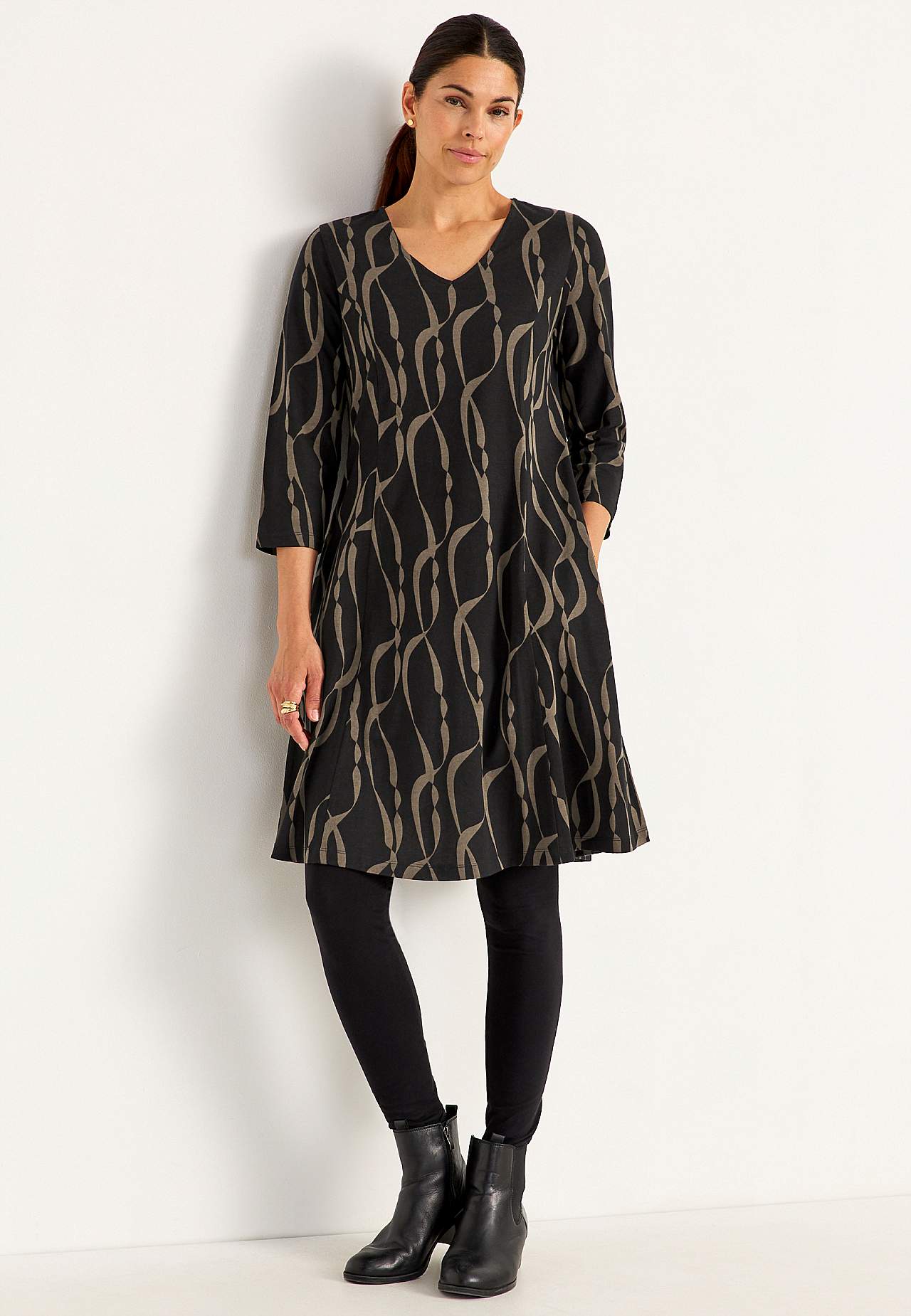 Jerseykleid mit Taschen