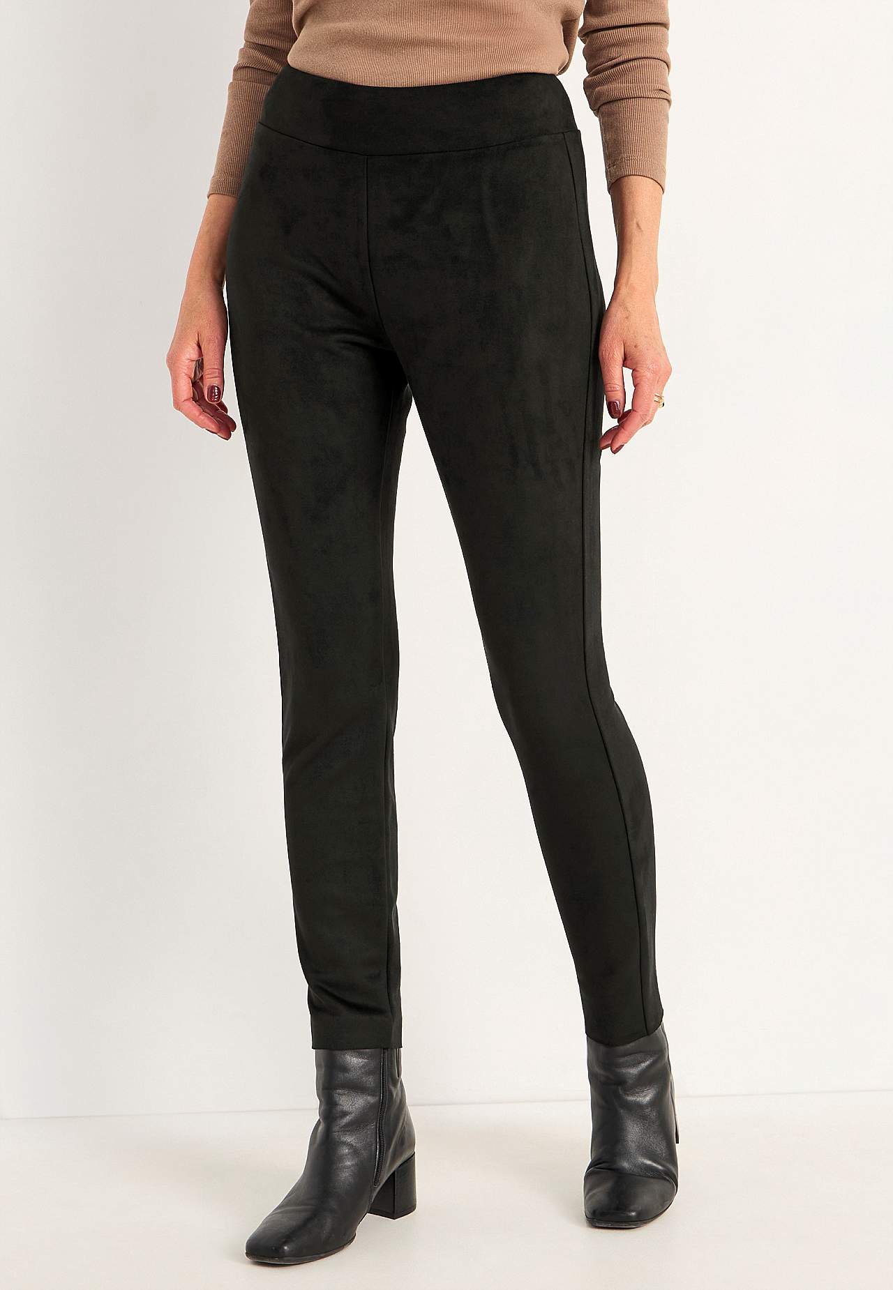 Leggings mit Wildleder-Look