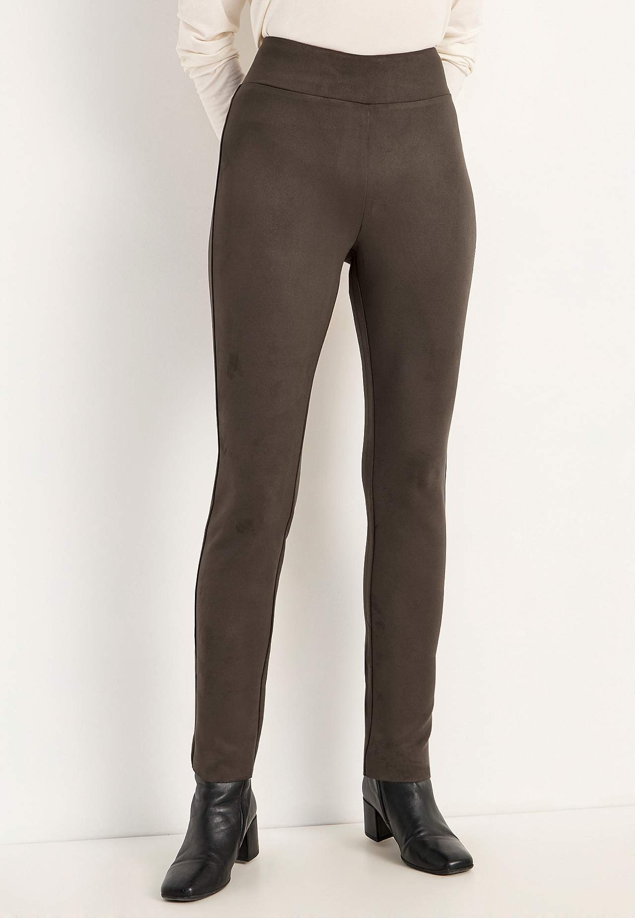 Leggings mit Wildleder-Look