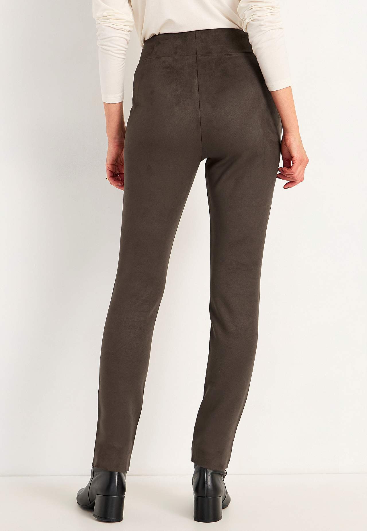 Leggings mit Wildleder-Look