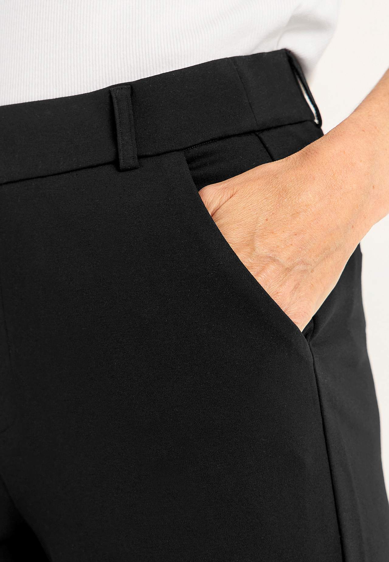 Breite Jerseyhosen mit Taschen