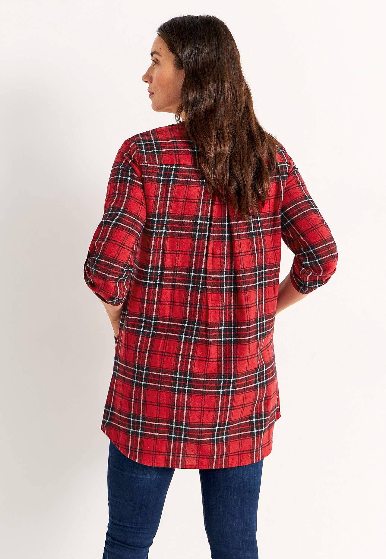 Tunika aus Flanell mit Taschen