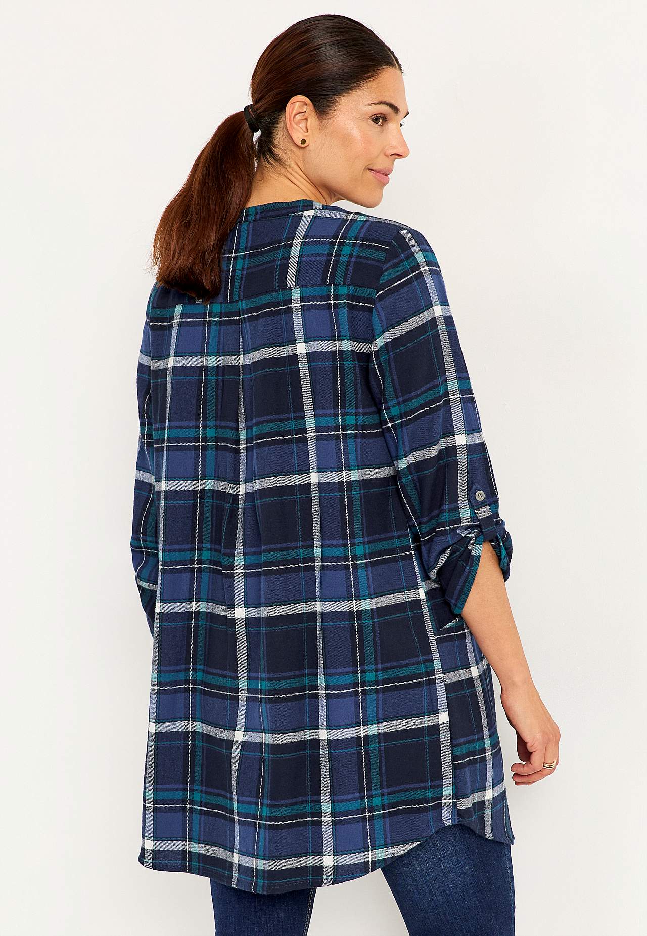 Tunika aus Flanell mit Taschen