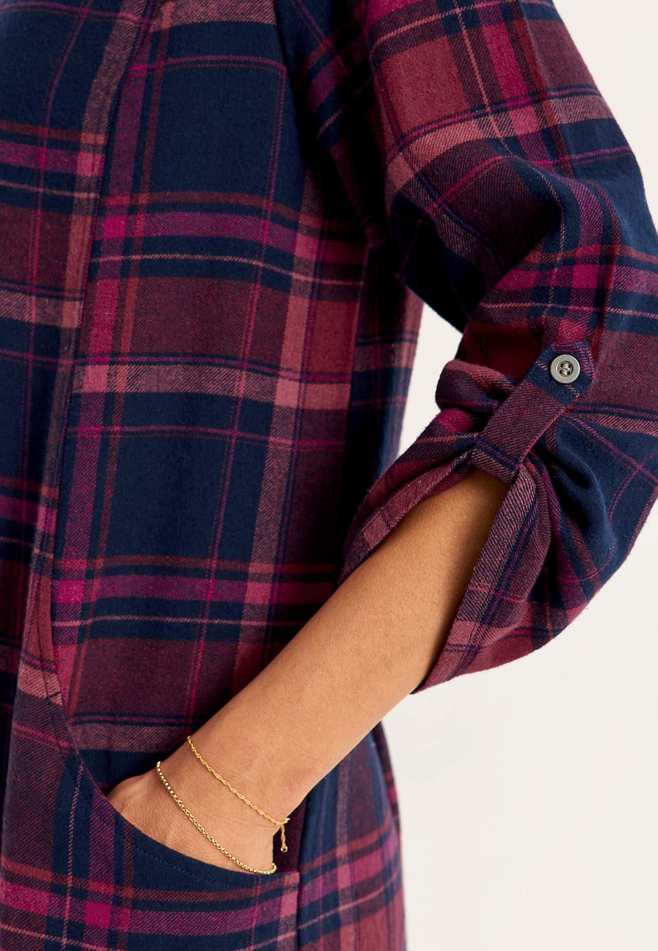 Tunika aus Flanell mit Taschen