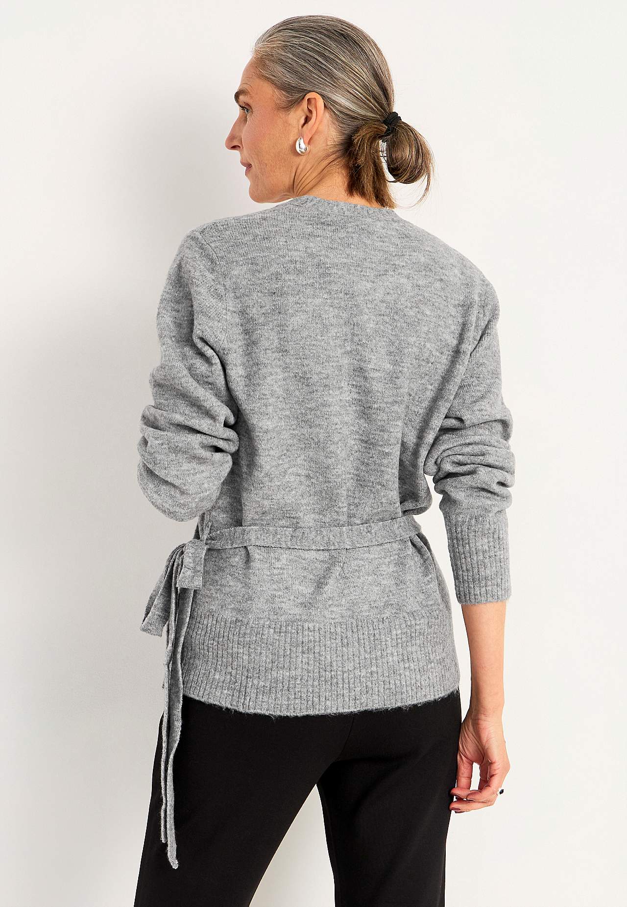 Gestrickter Cardigan mit Wickel-Design