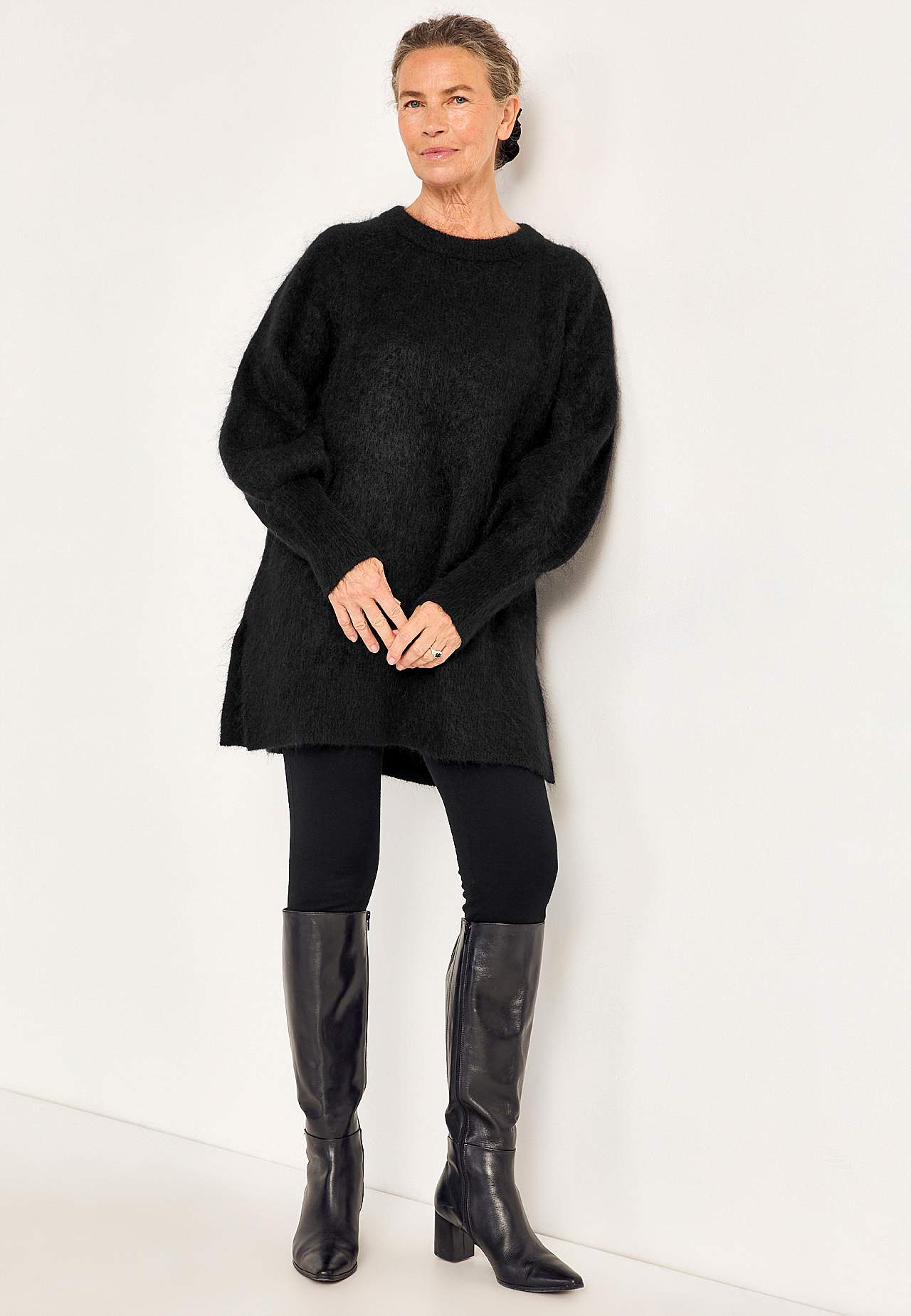 Tunika Premium aus Mohair- und Wollmischung