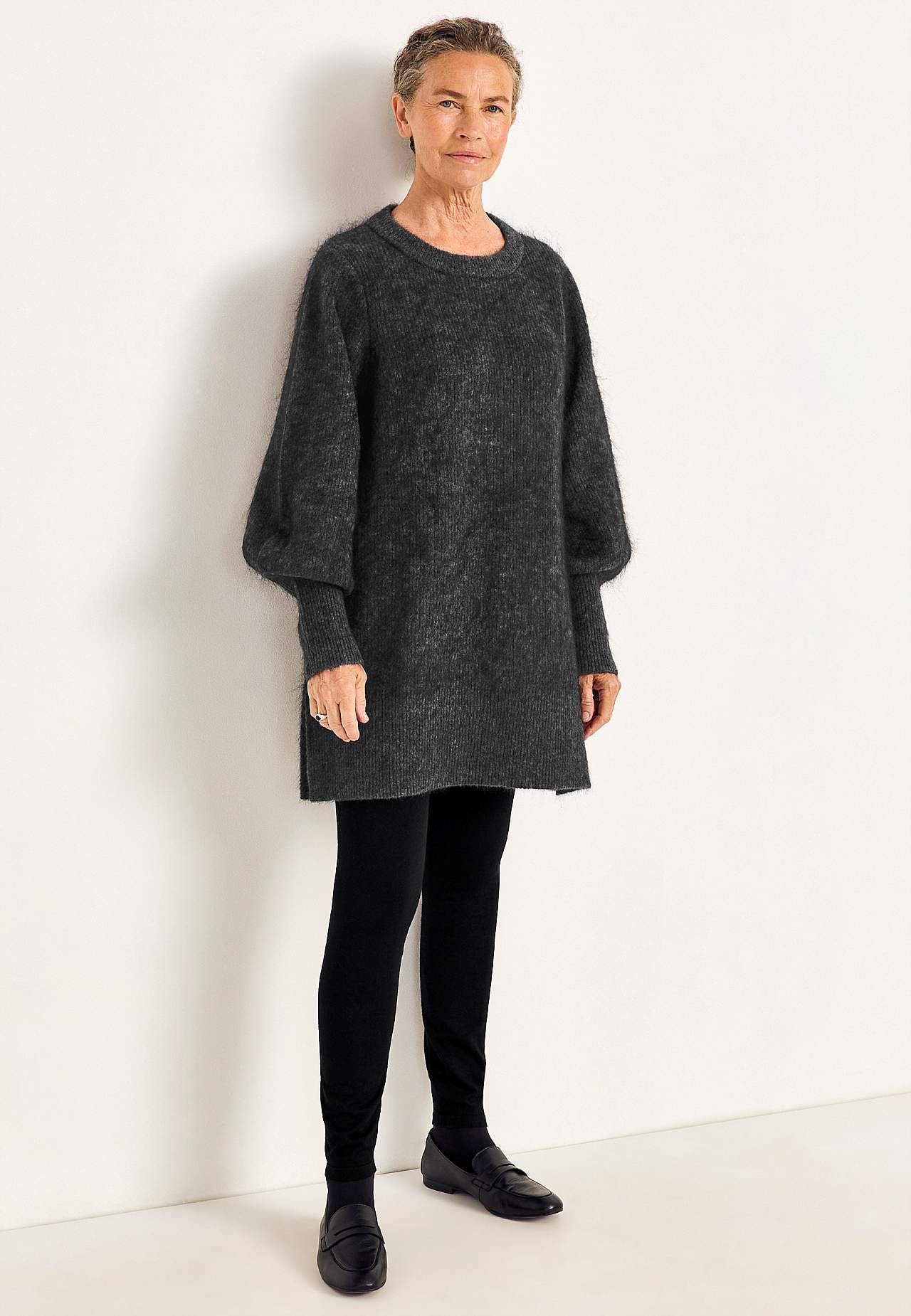Tunika Premium aus Mohair- und Wollmischung