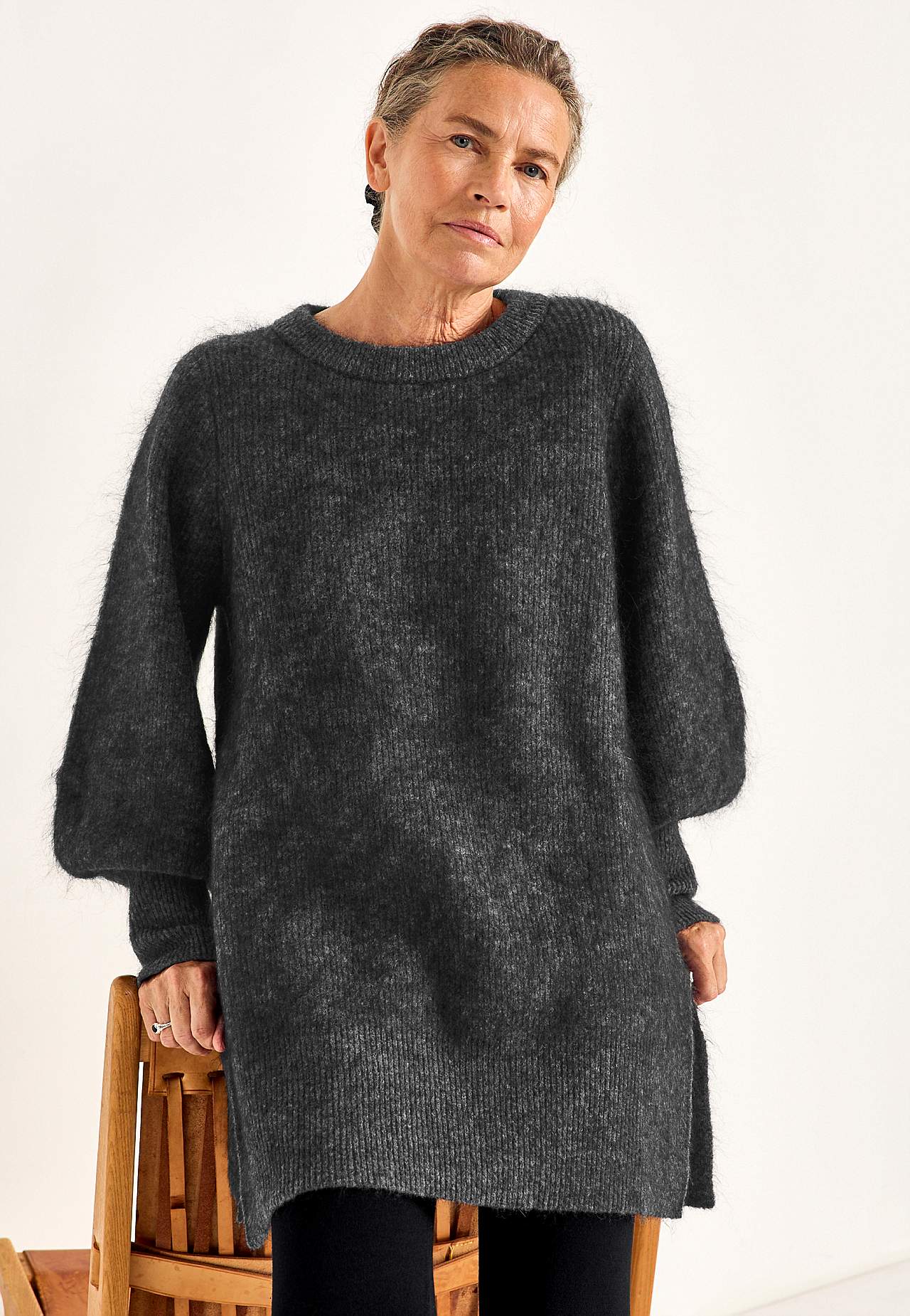 Tunika Premium aus Mohair- und Wollmischung
