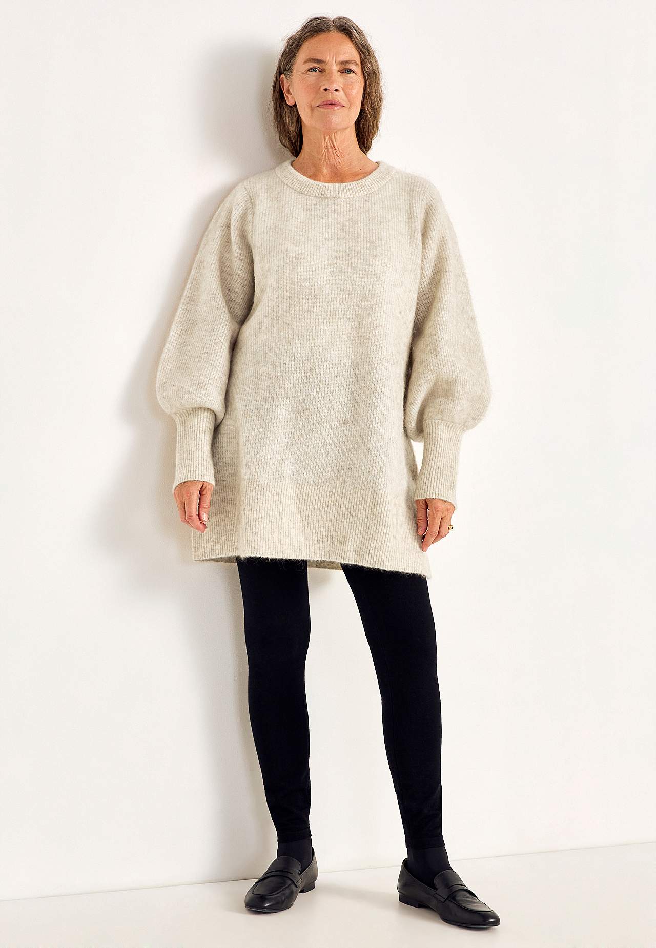 Tunika Premium aus Mohair- und Wollmischung