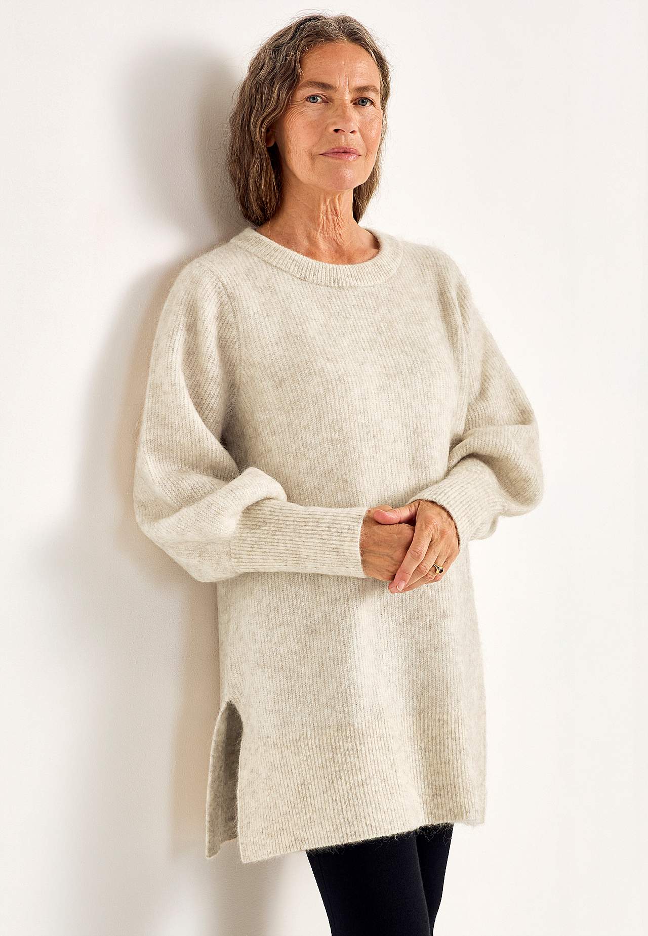 Tunika Premium aus Mohair- und Wollmischung