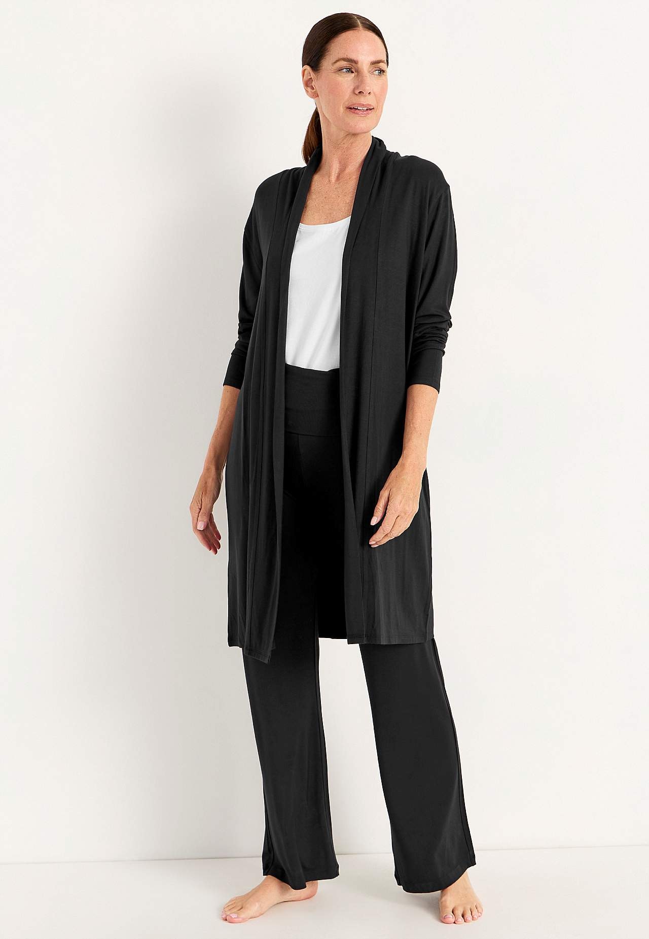 Langer Cardigan aus Trikot