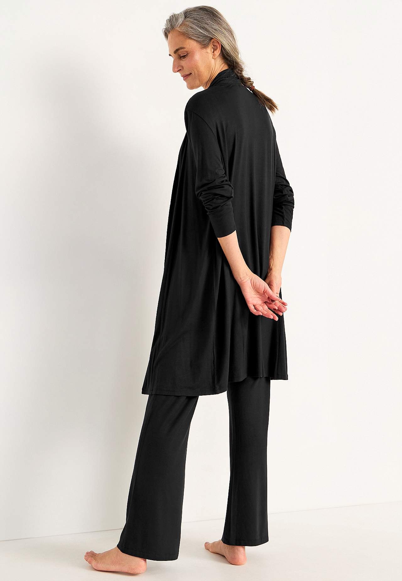 Langer Cardigan aus Trikot