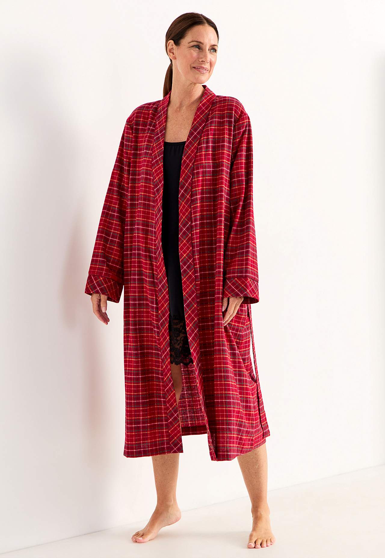 Kariert Morgenrock aus Flanell