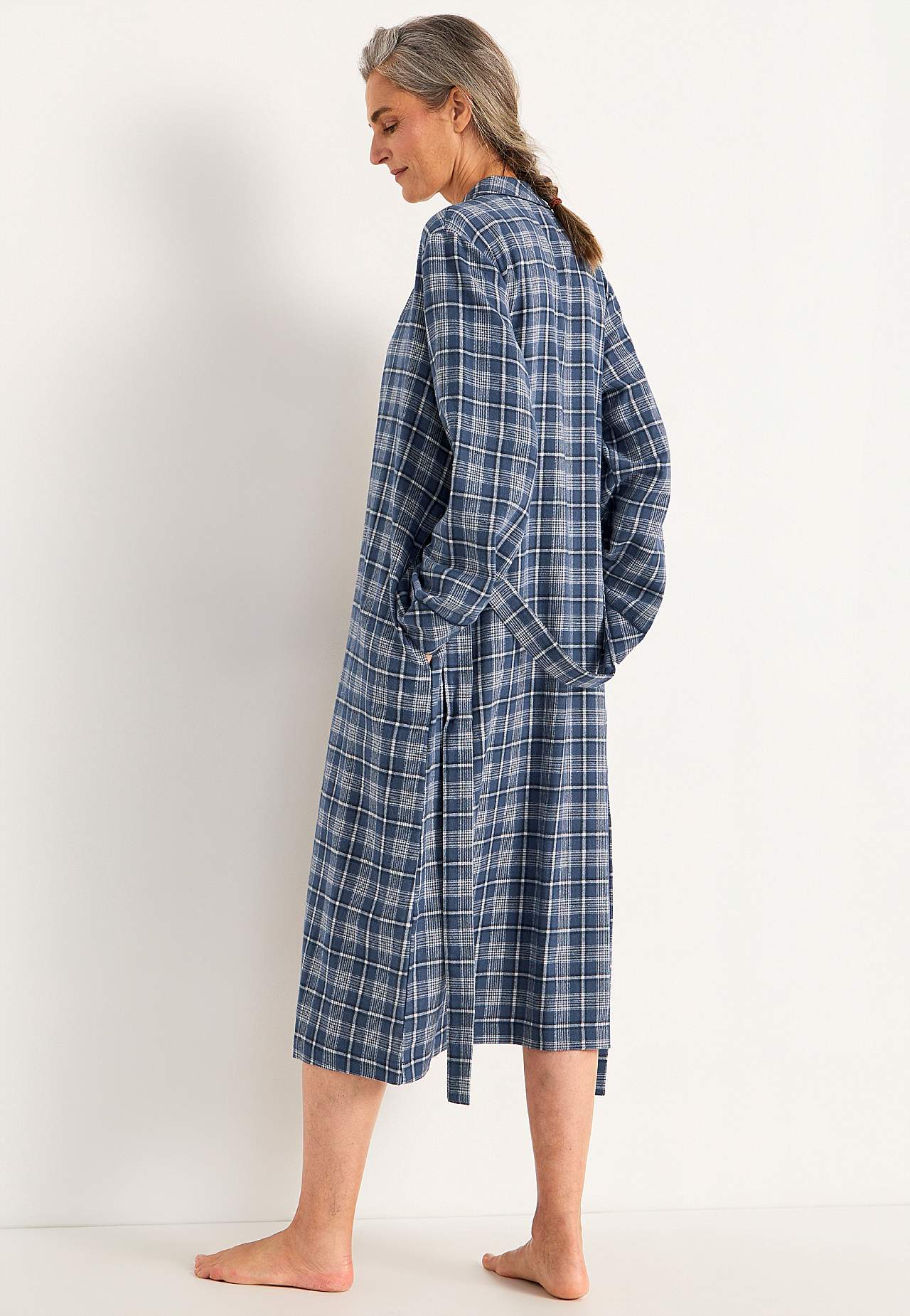 Kariert Morgenrock aus Flanell