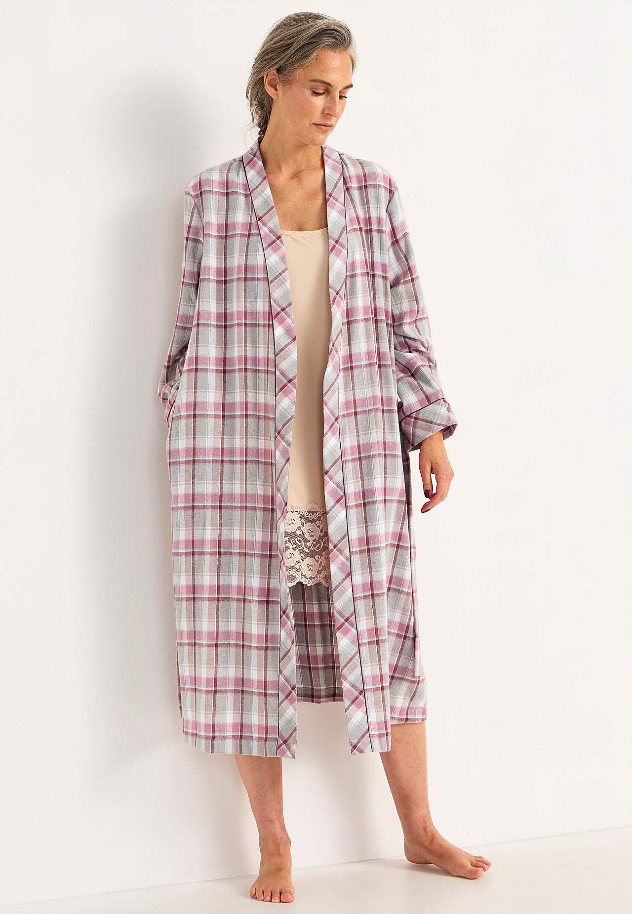 Kariert Morgenrock aus Flanell