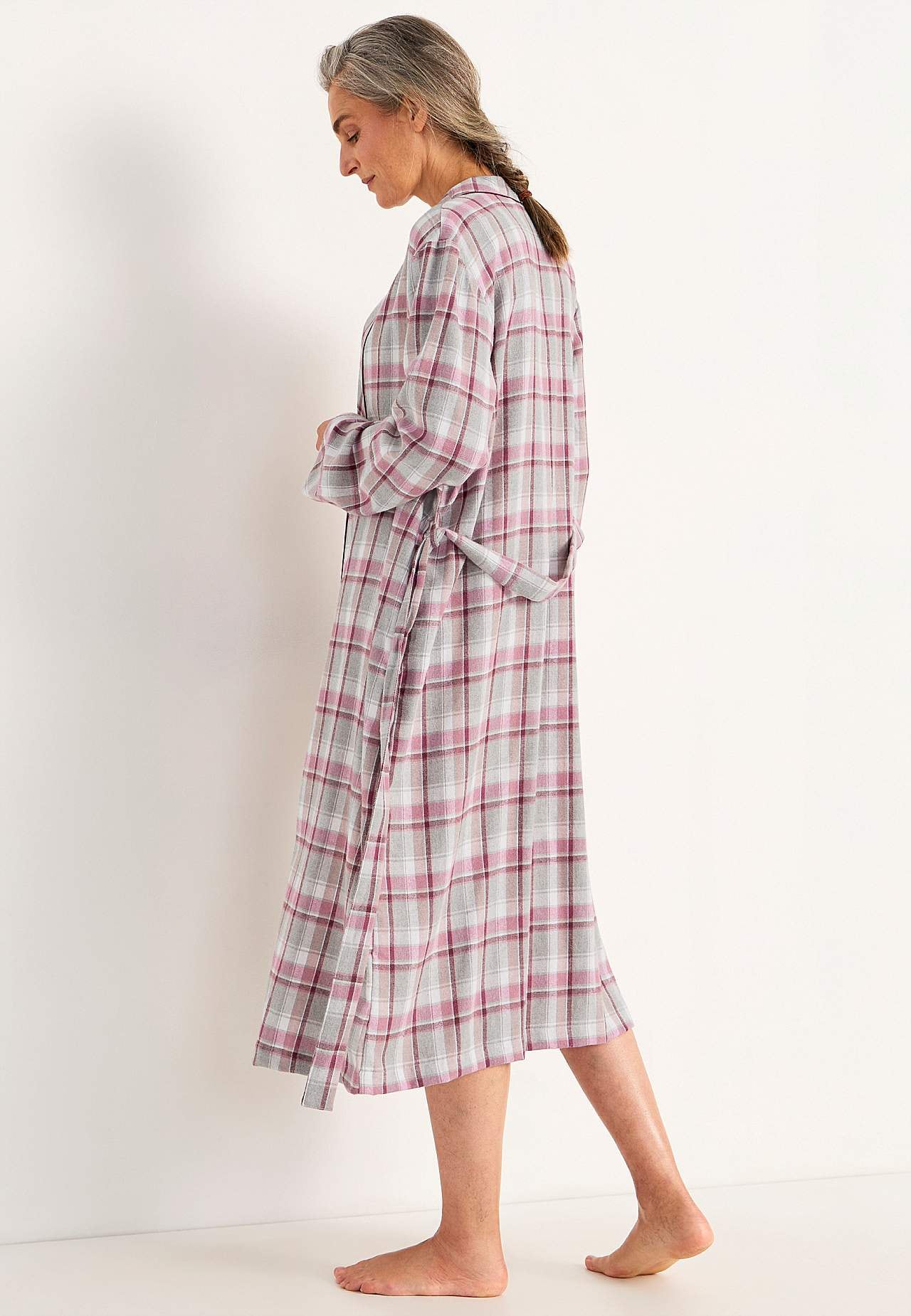 Kariert Morgenrock aus Flanell