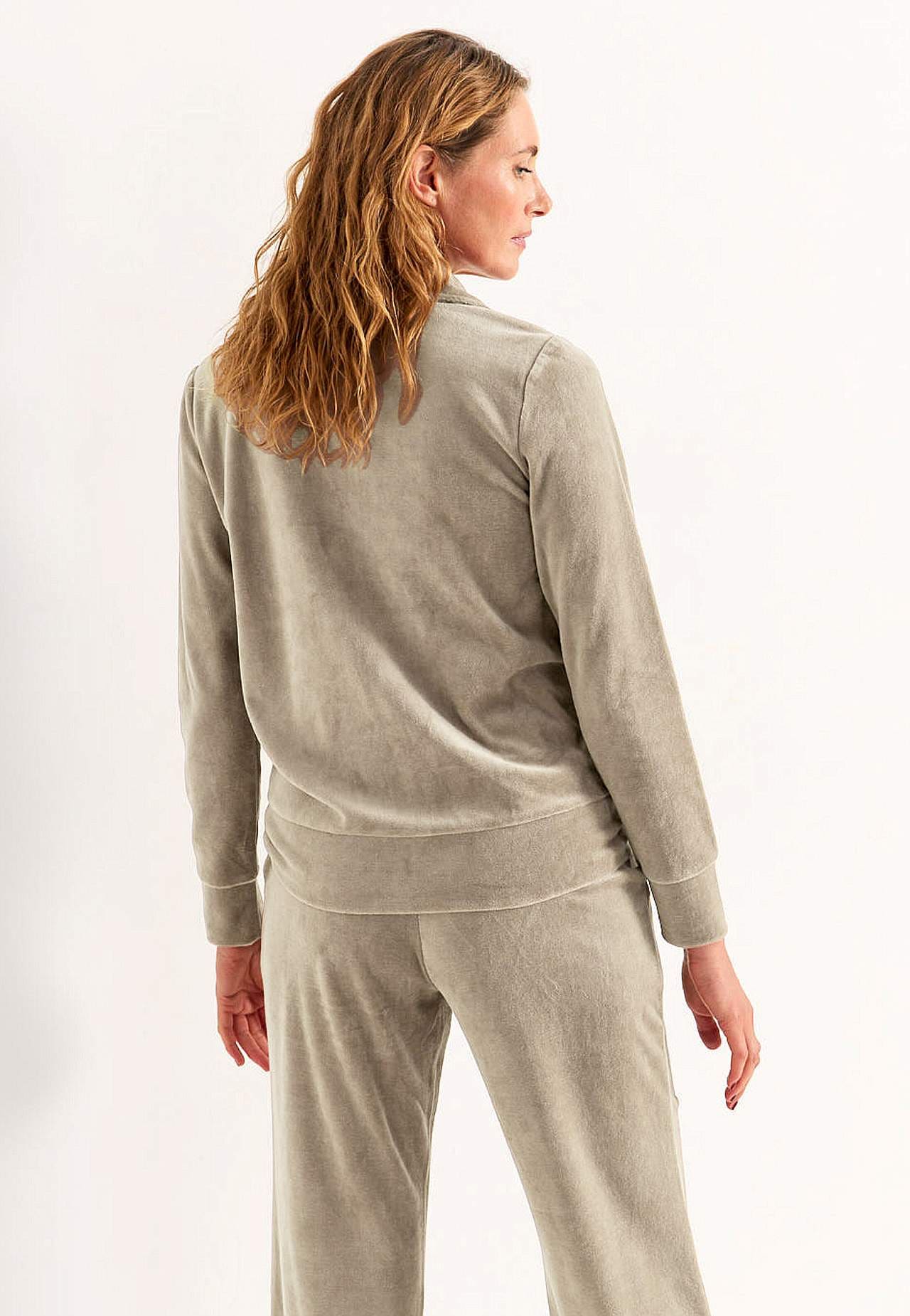 Velours-Jacke mit Verschluss