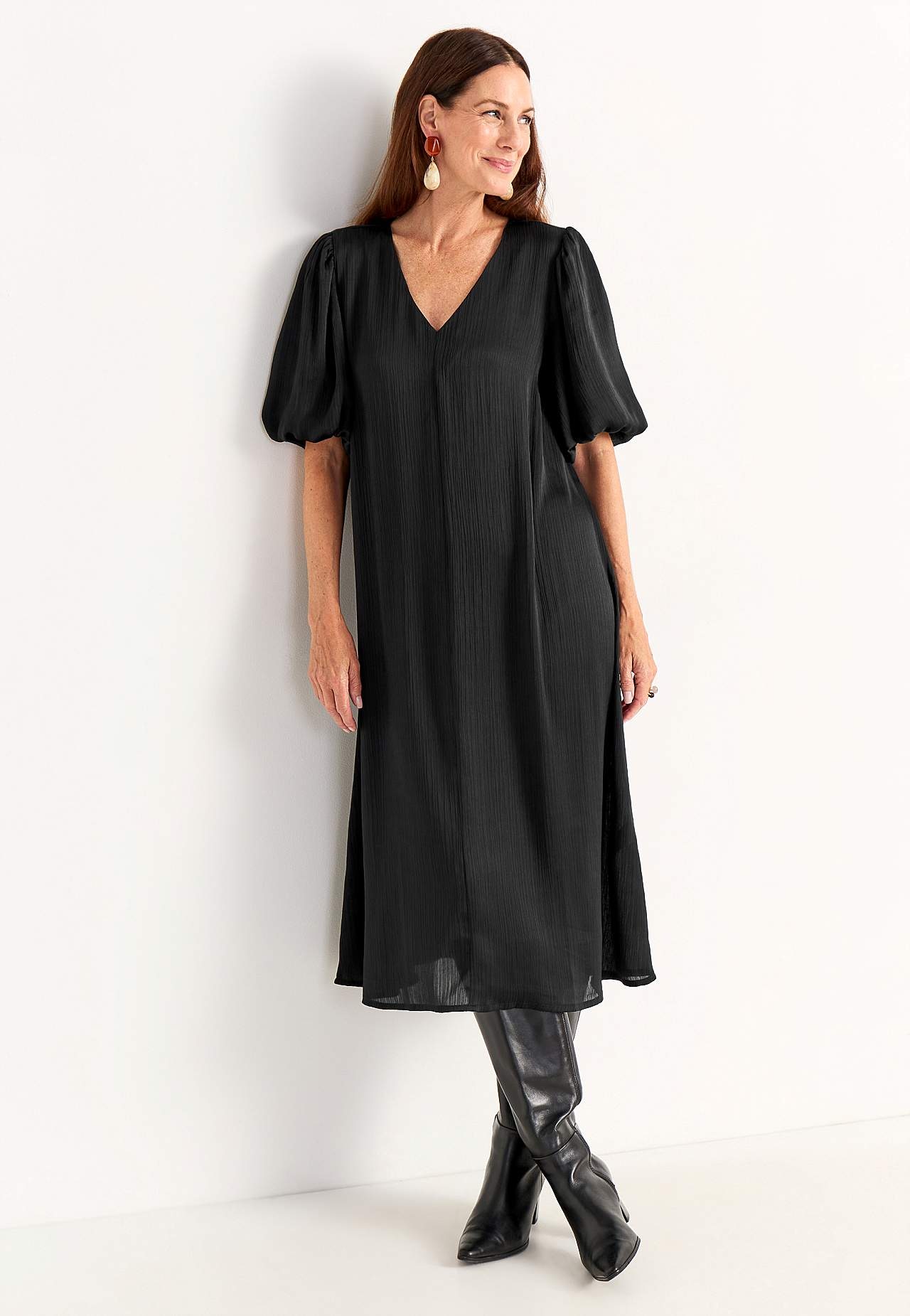 Kleid mit Puffärmel