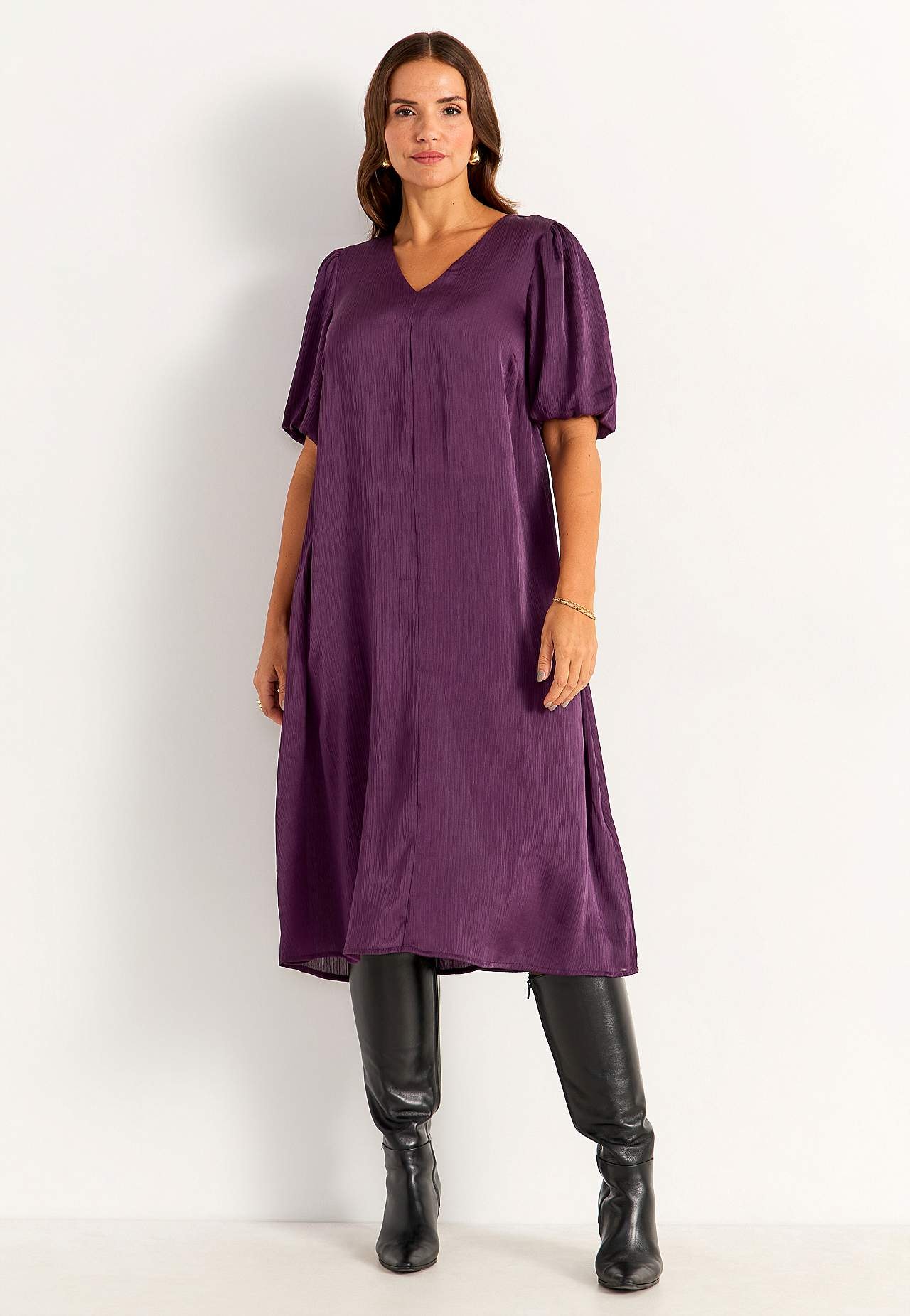 Kleid mit Puffärmel