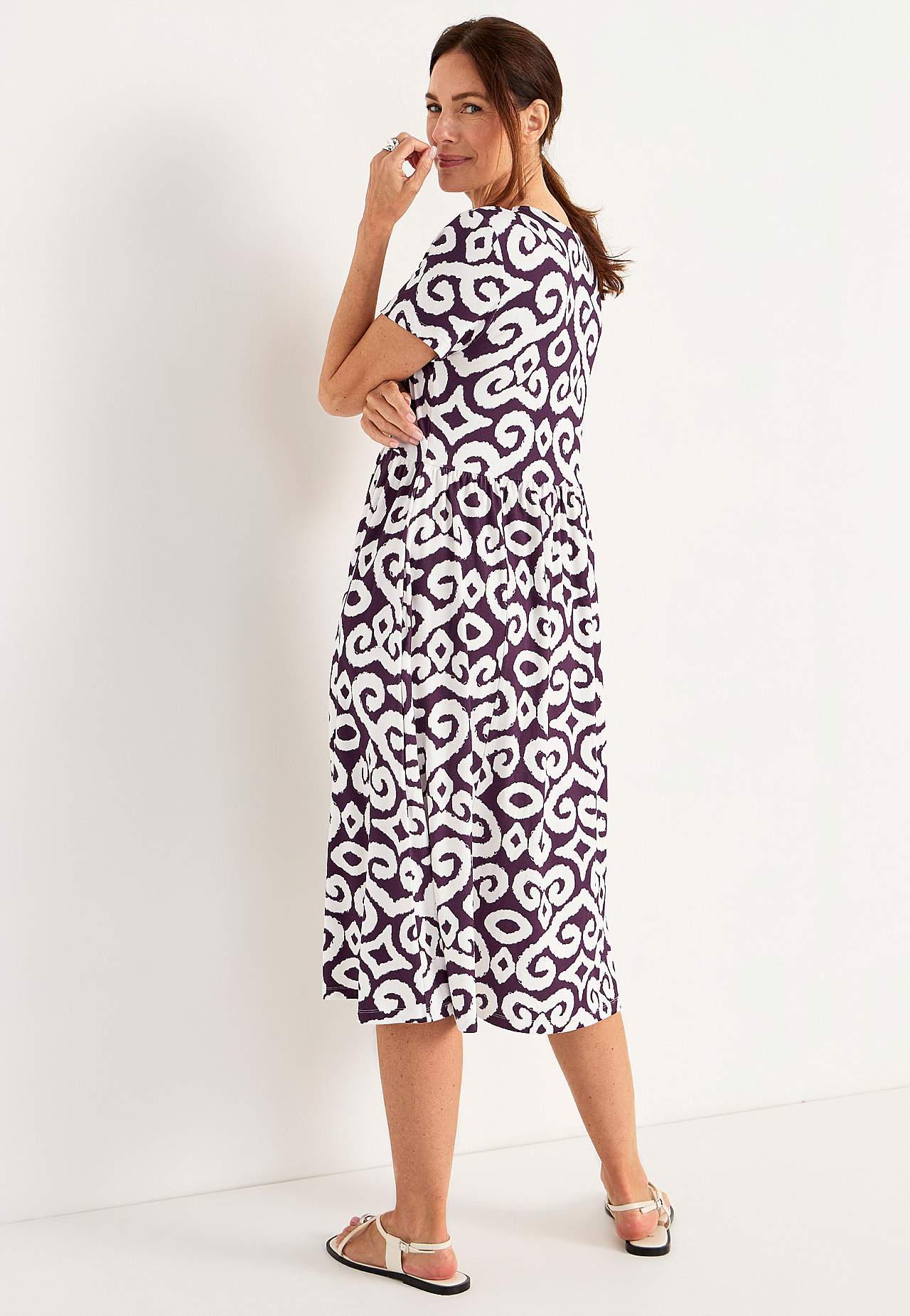 Gemustertes Jerseykleid