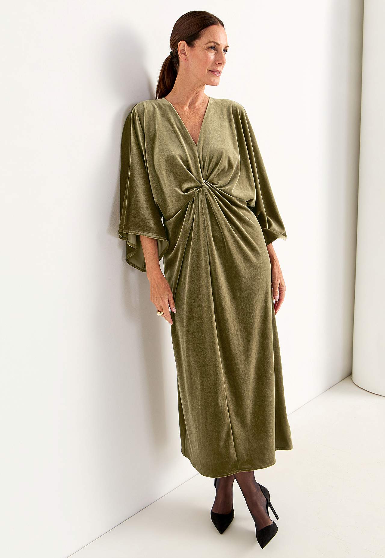 Elegantes Kaftankleid aus Velours