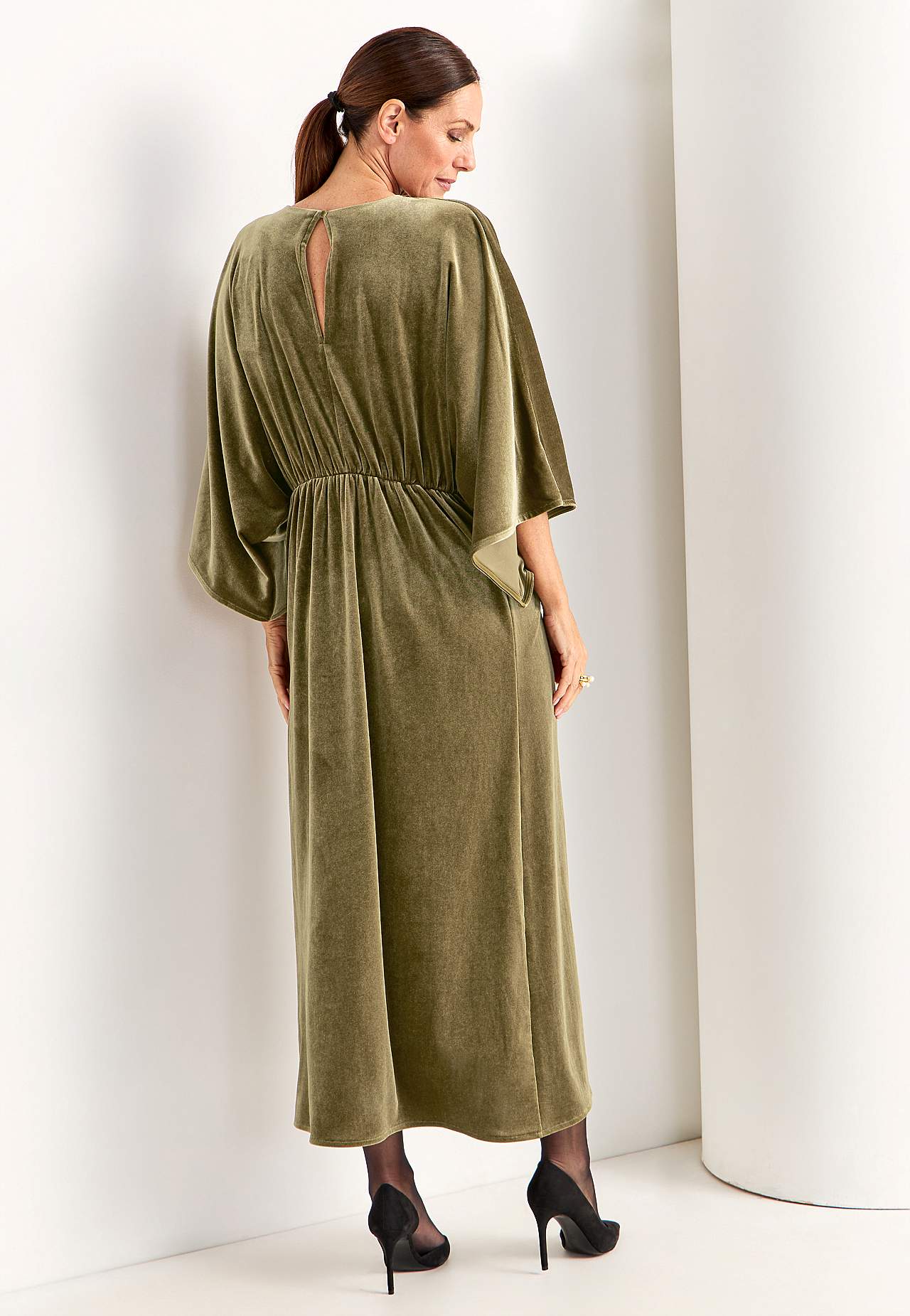 Elegantes Kaftankleid aus Velours