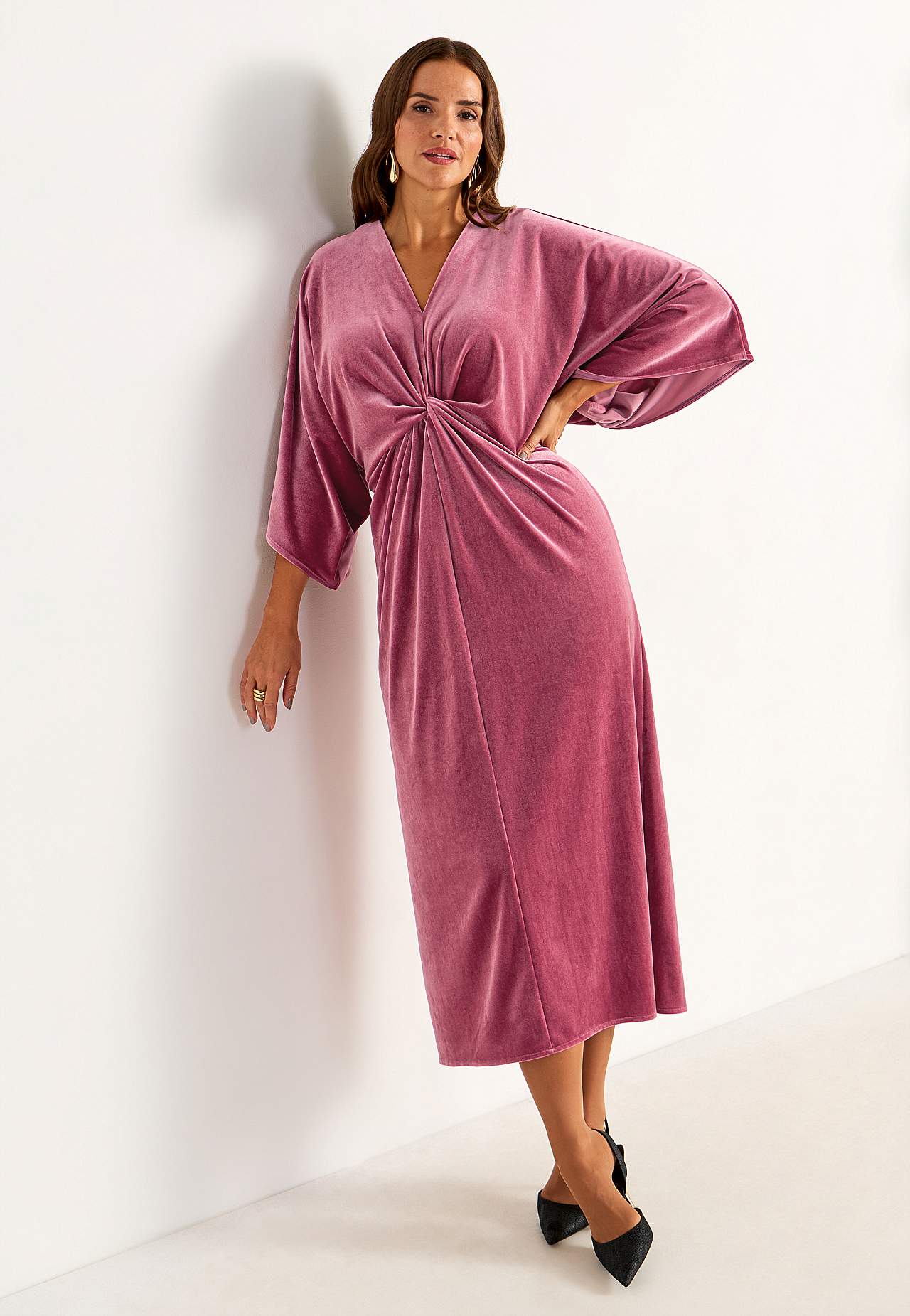 Elegantes Kaftankleid aus Velours