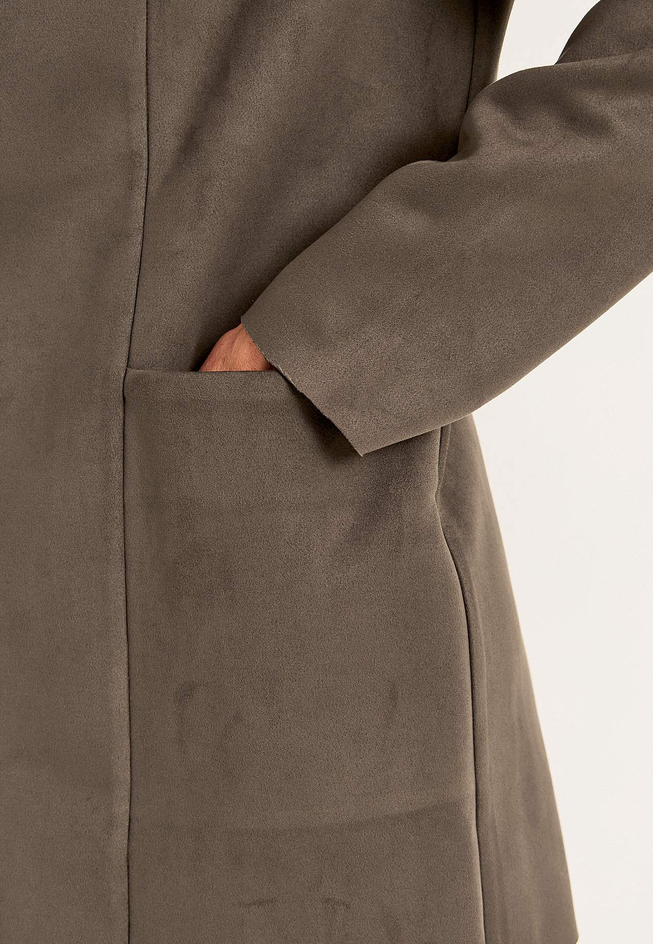 Trikotjacke mit Wildleder-Look