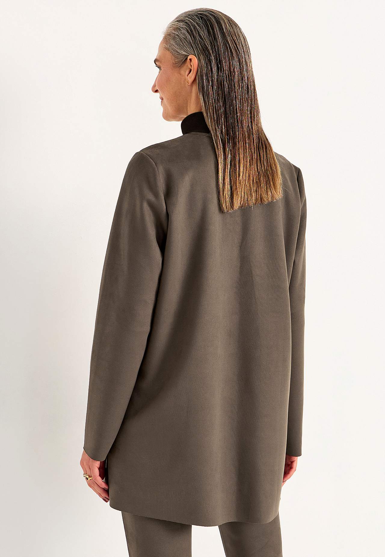 Trikotjacke mit Wildleder-Look