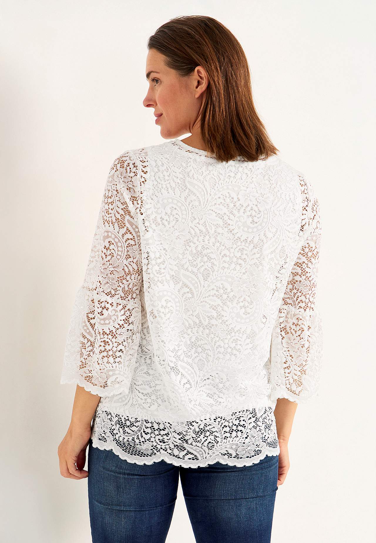 Spitzenbustier mit Trompetenärmel