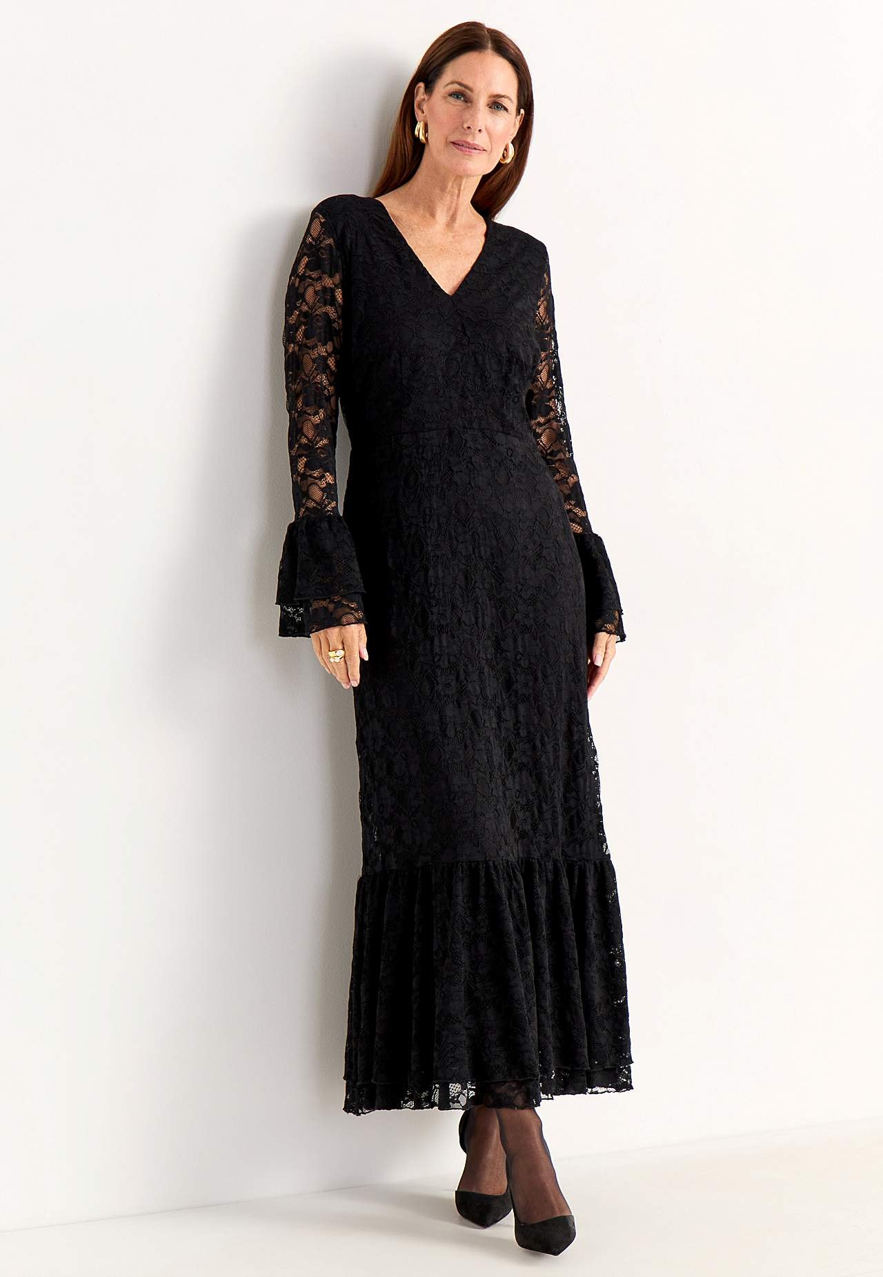 Elastisches Spitzenkleid