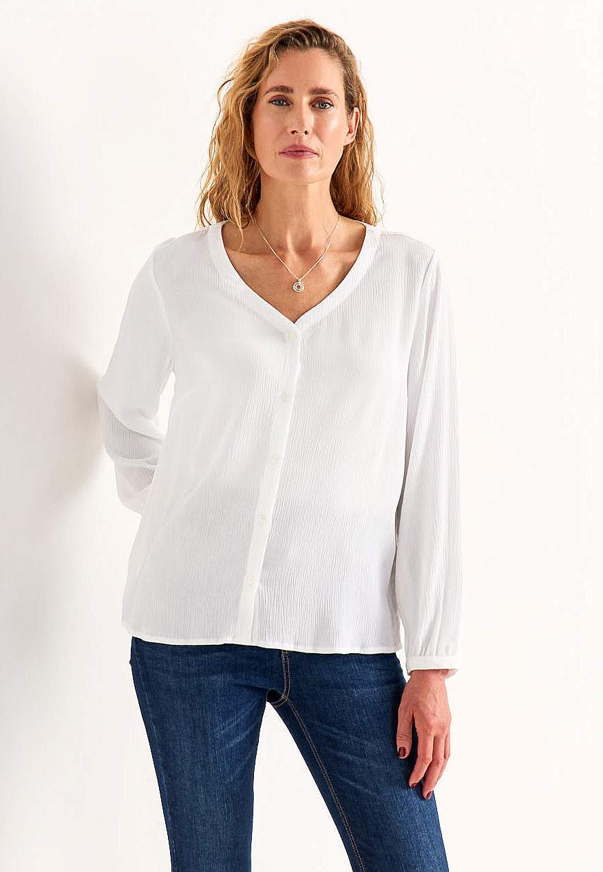 Bluse mit Crêpe-Qualität