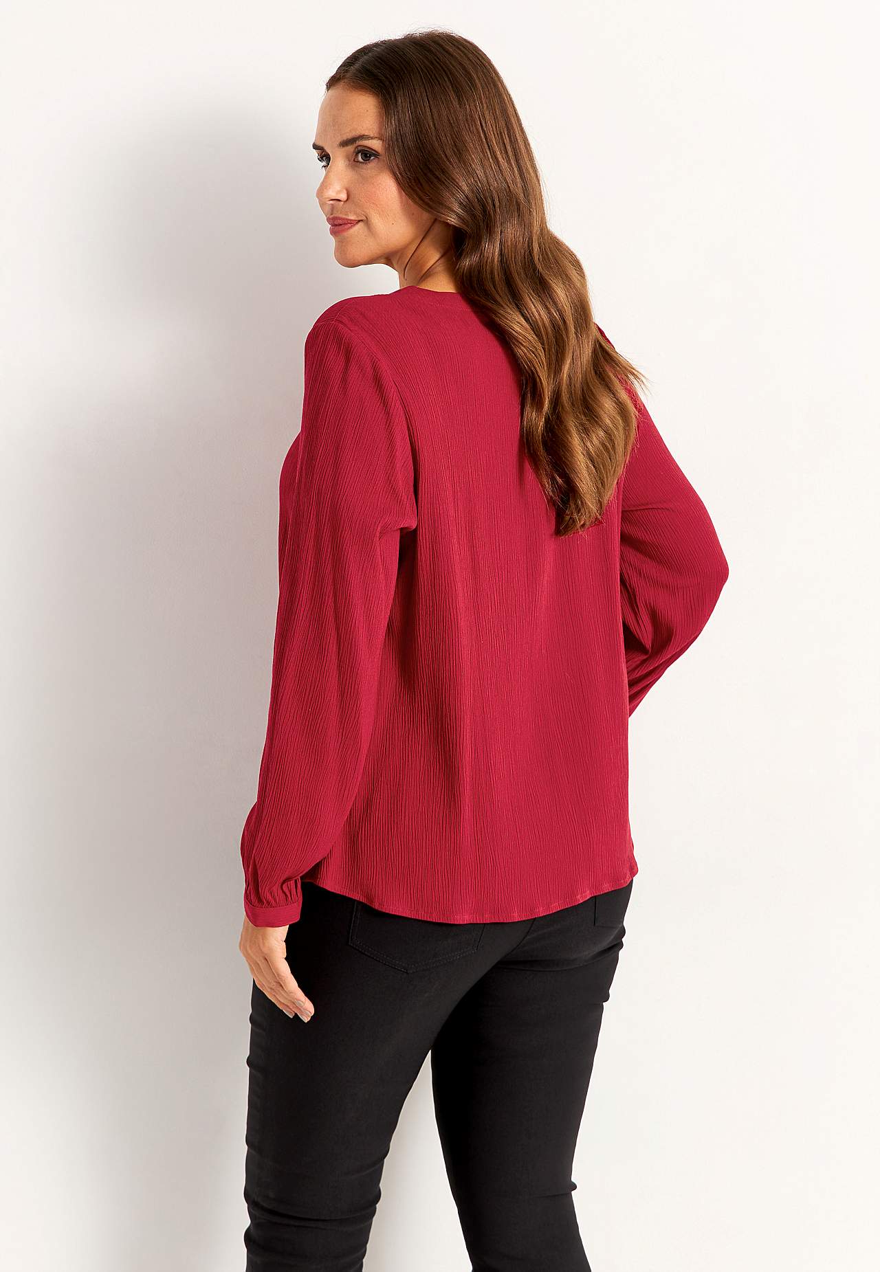 Bluse mit Crêpe-Qualität