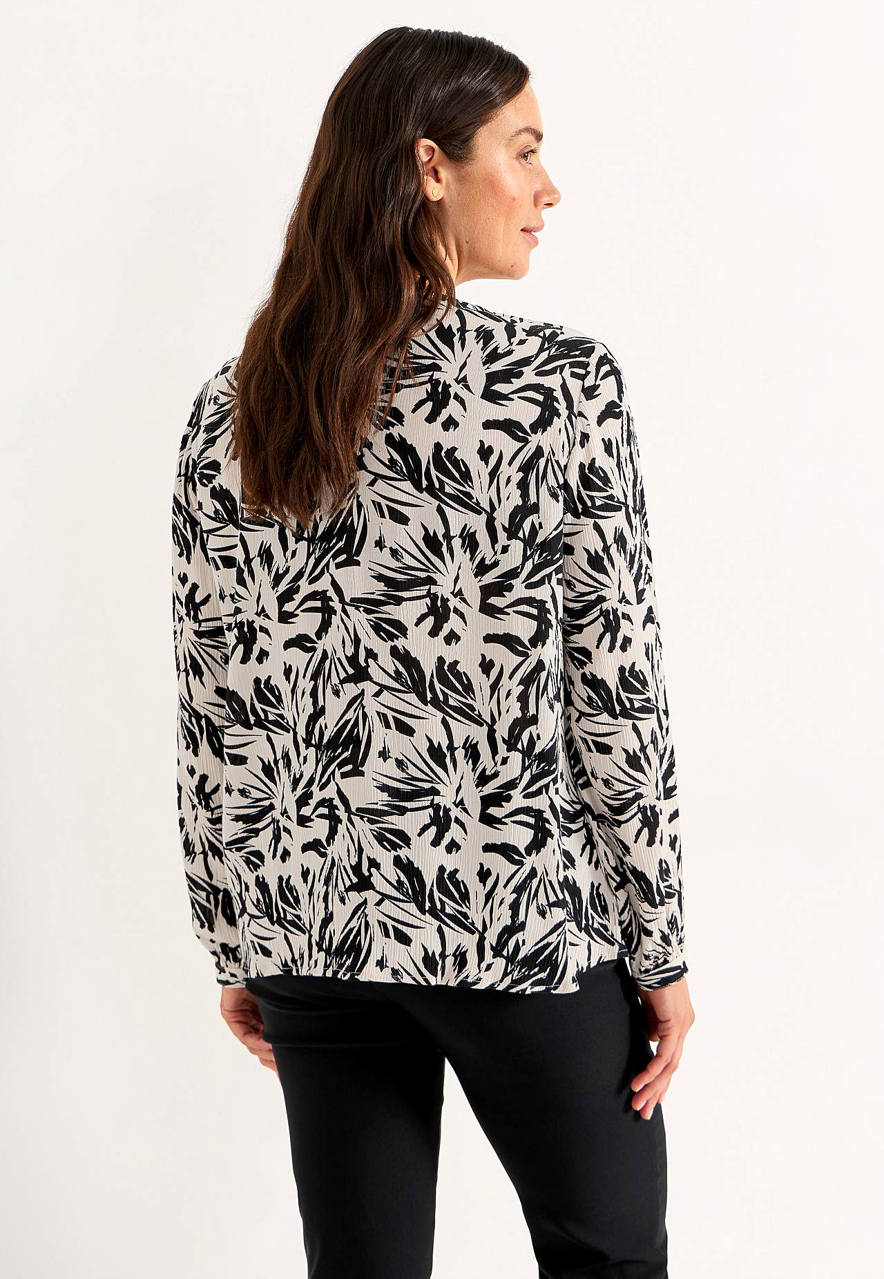 Bluse mit Crêpe-Qualität