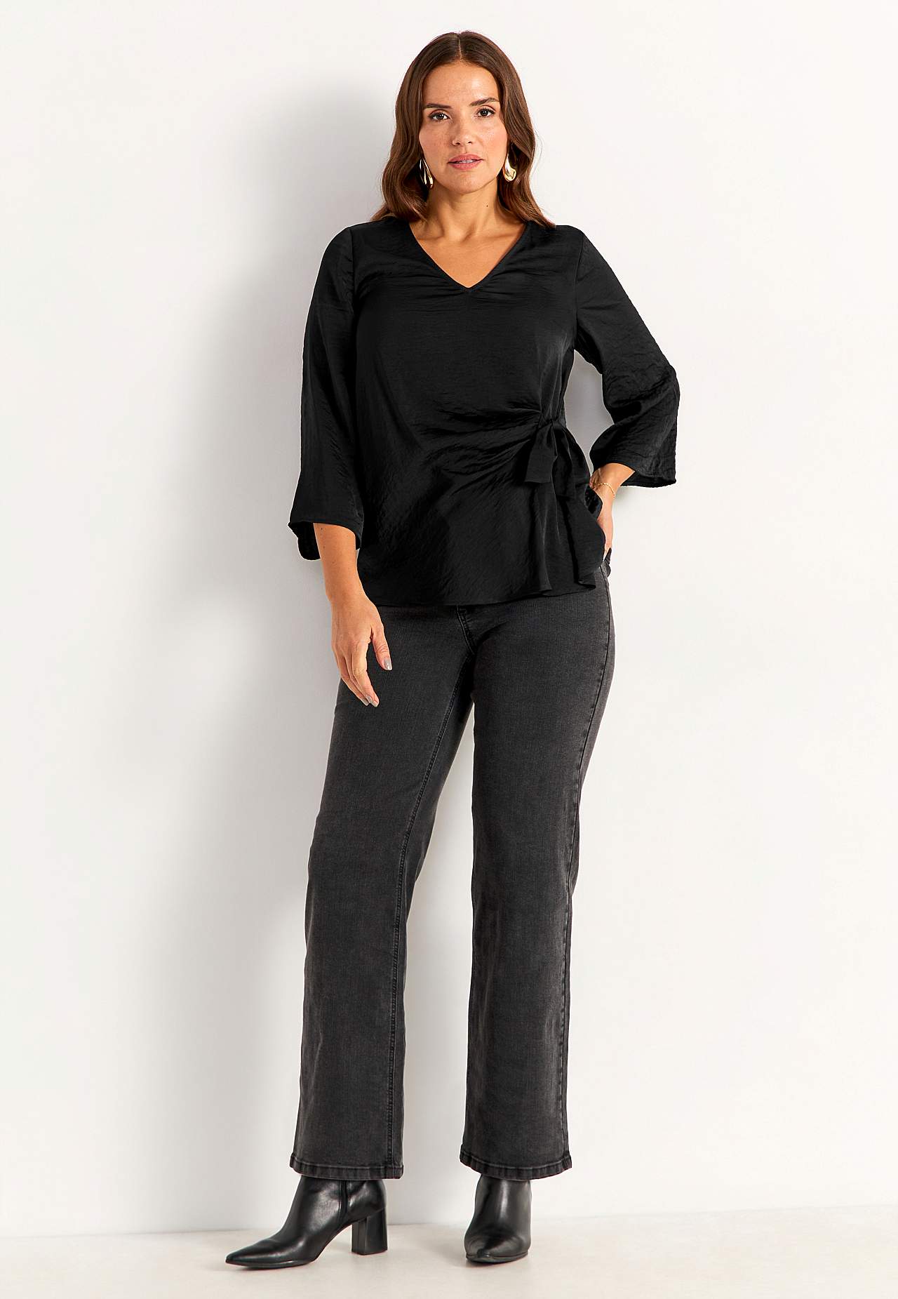 Bluse mit Bindeband