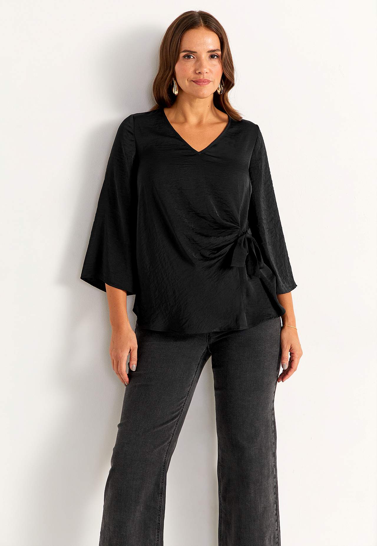Bluse mit Bindeband