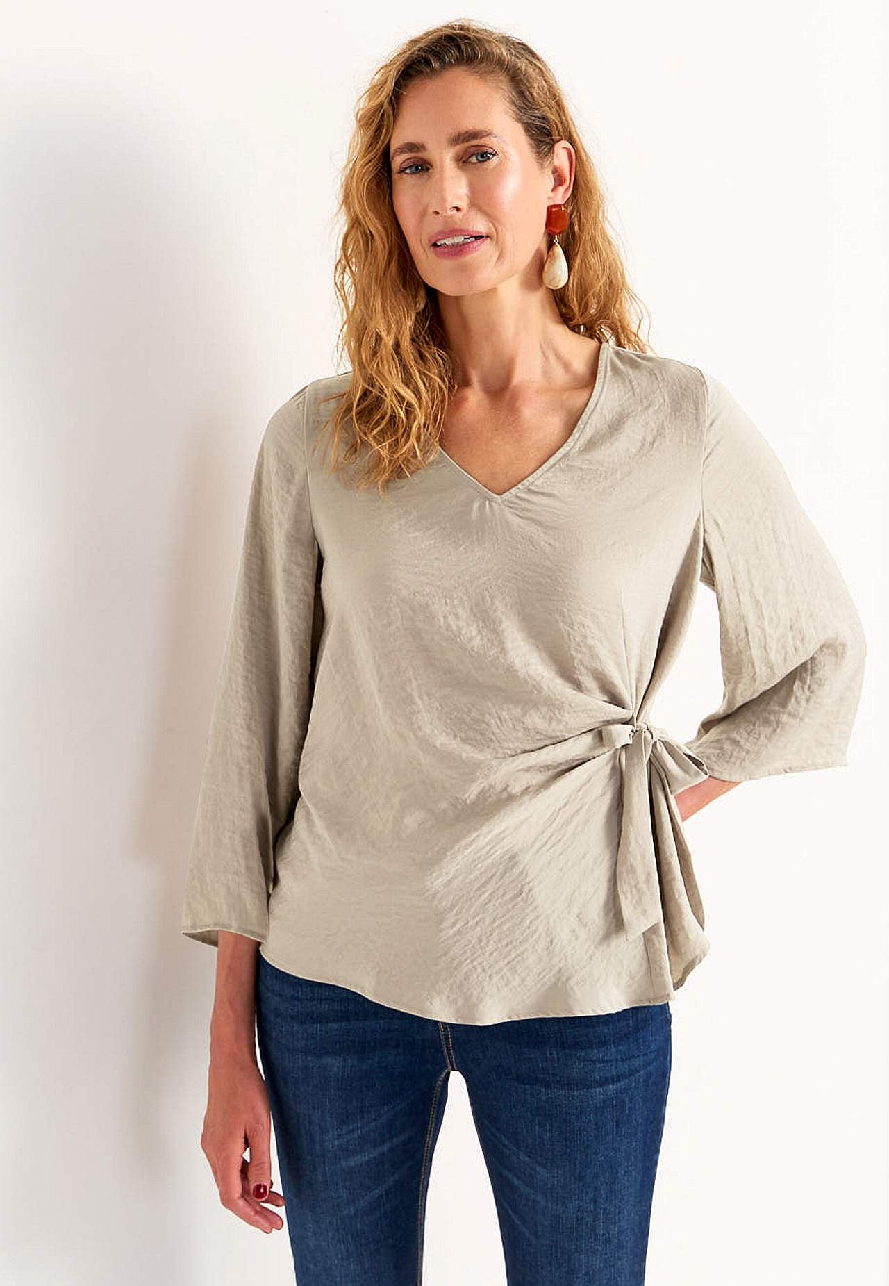 Bluse mit Bindeband