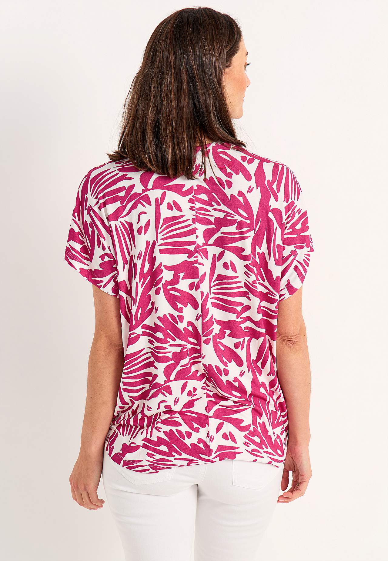 Jersey-Top mit einem V-Ausschnitt