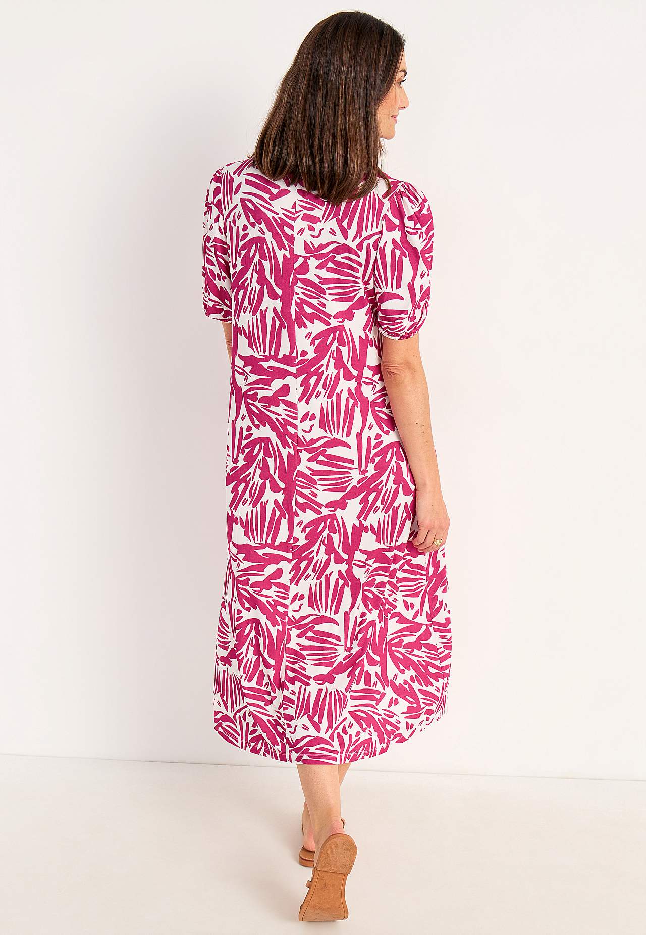 Jerseykleid mit Puffärmeln