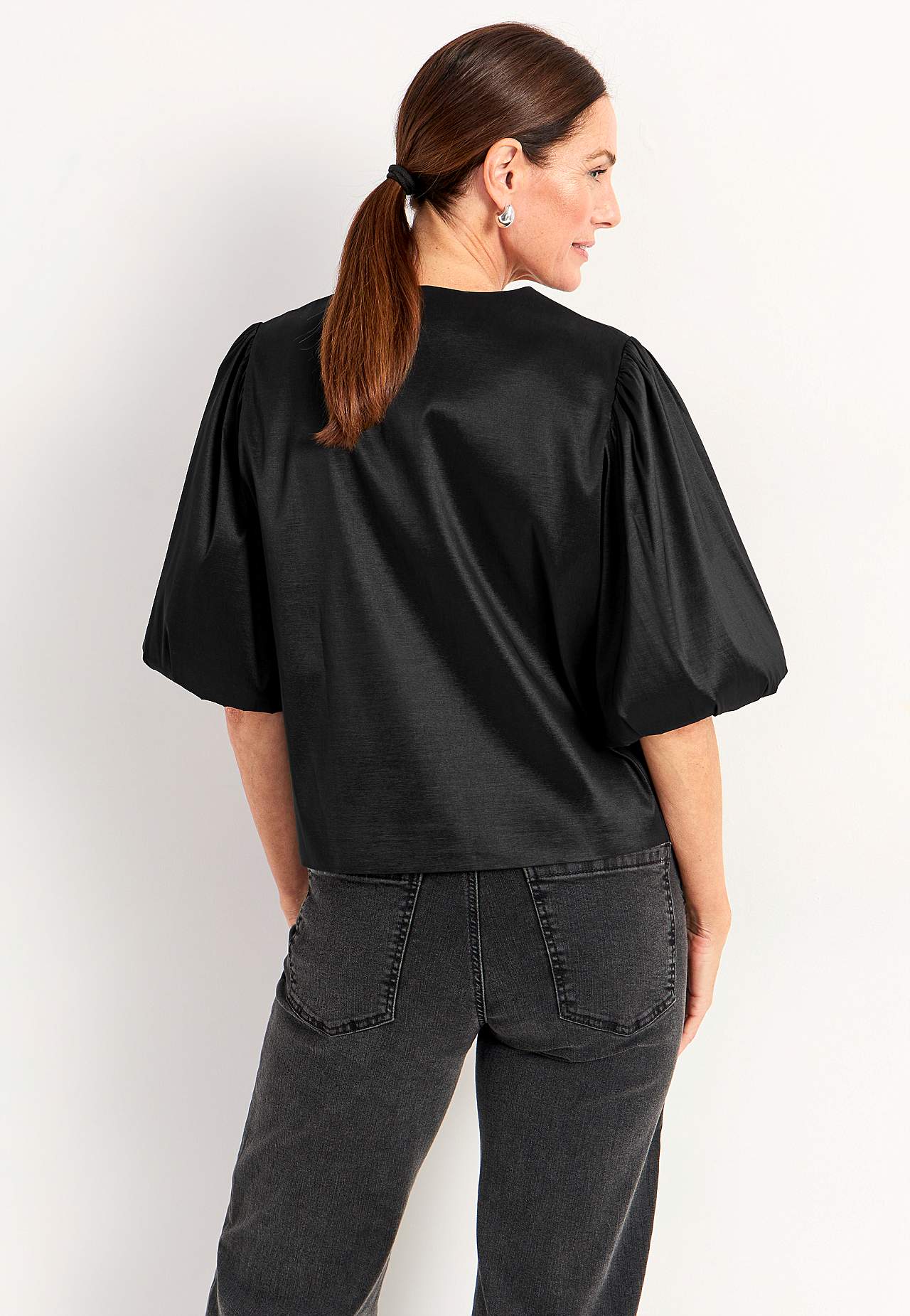 Innenjacke mit voluminösen Ärmeln