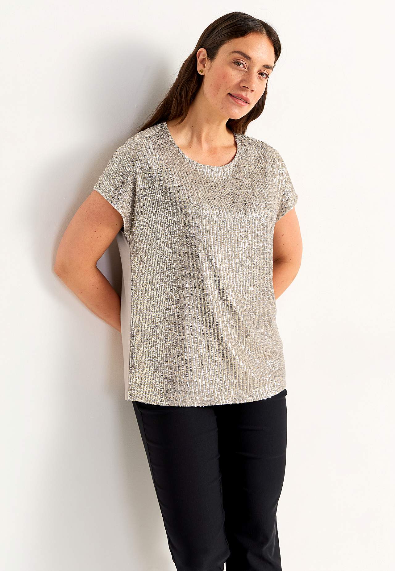 Luxuriöses Top mit Pailletten