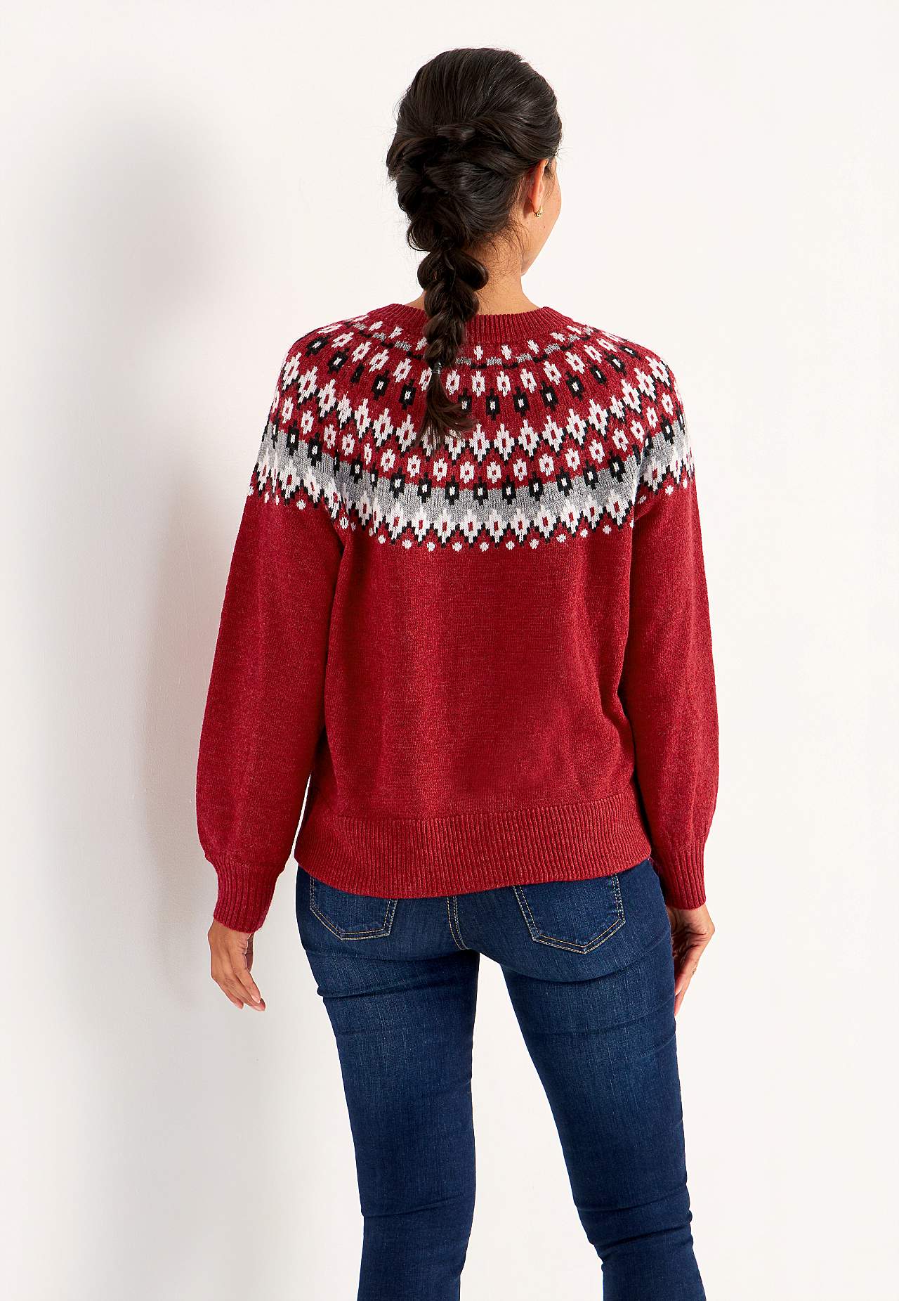 Jacquardgemusterter Cardigan