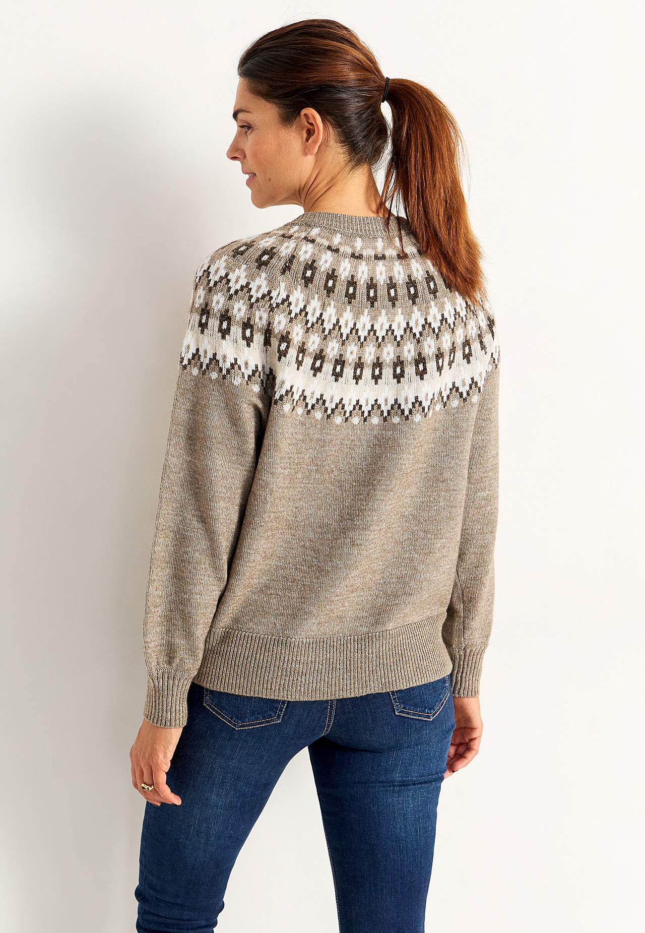 Jacquardgemusterter Cardigan