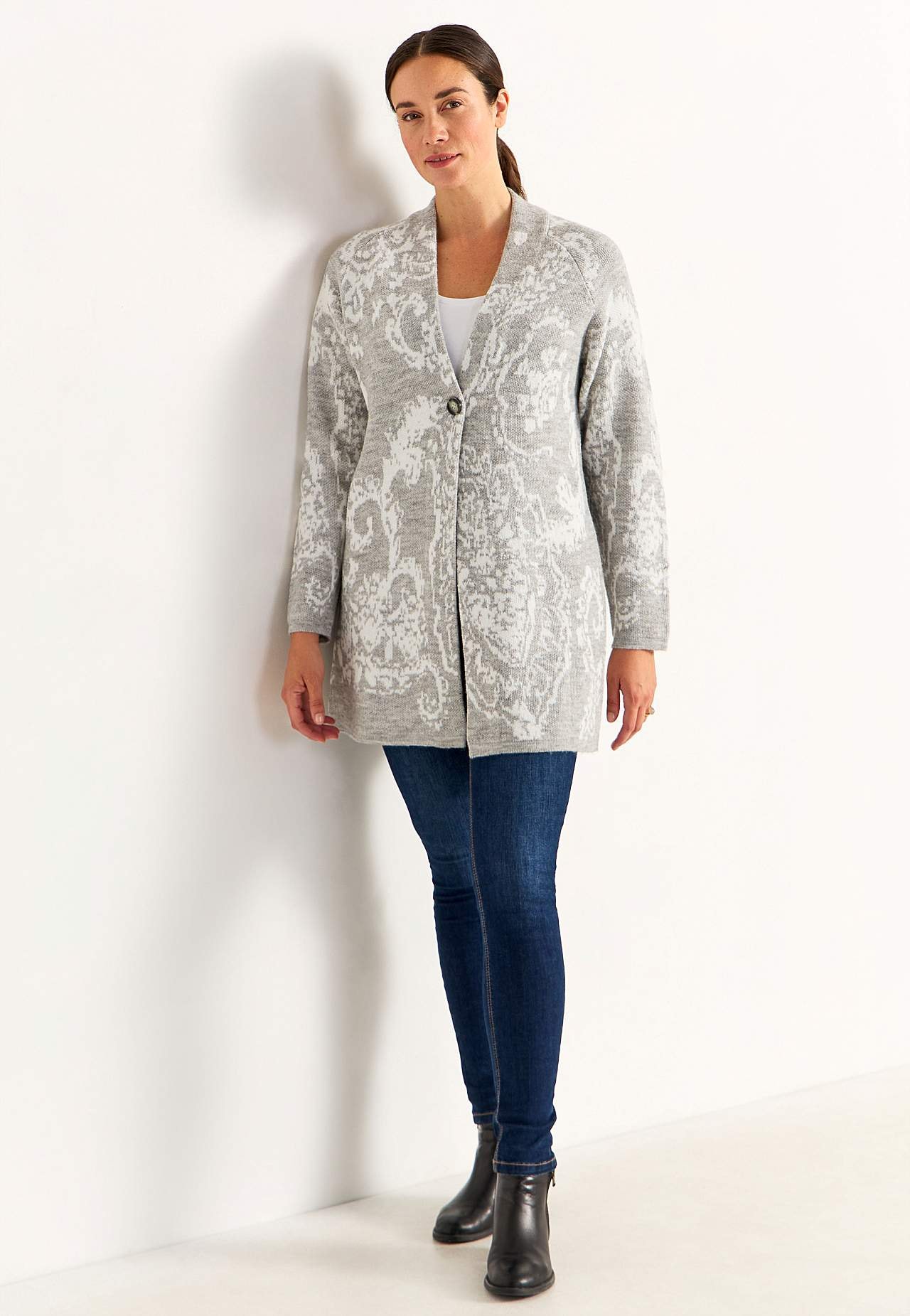 Cardigan mit einem Jacquard-Strick