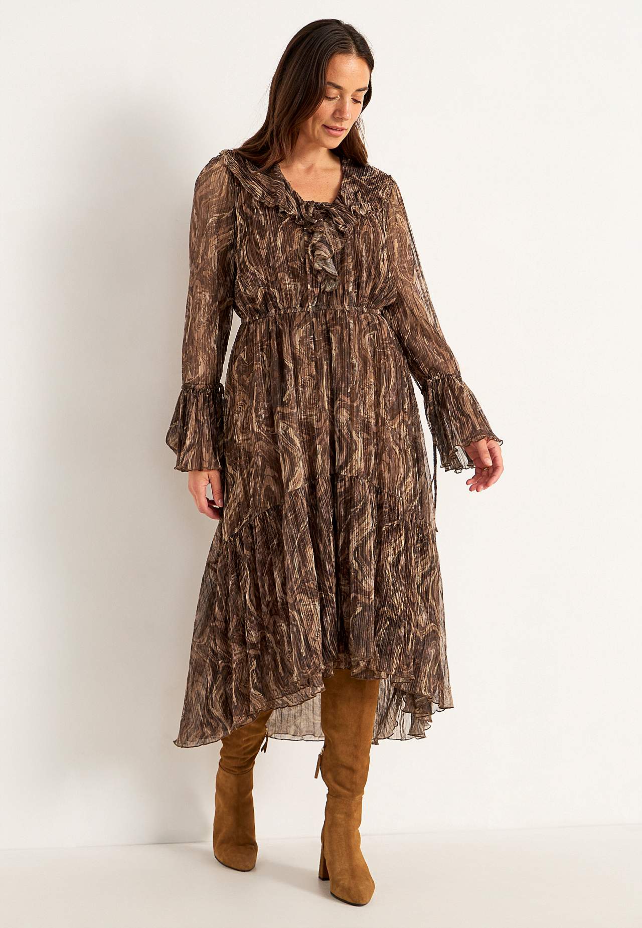 Gemustertes Partykleid